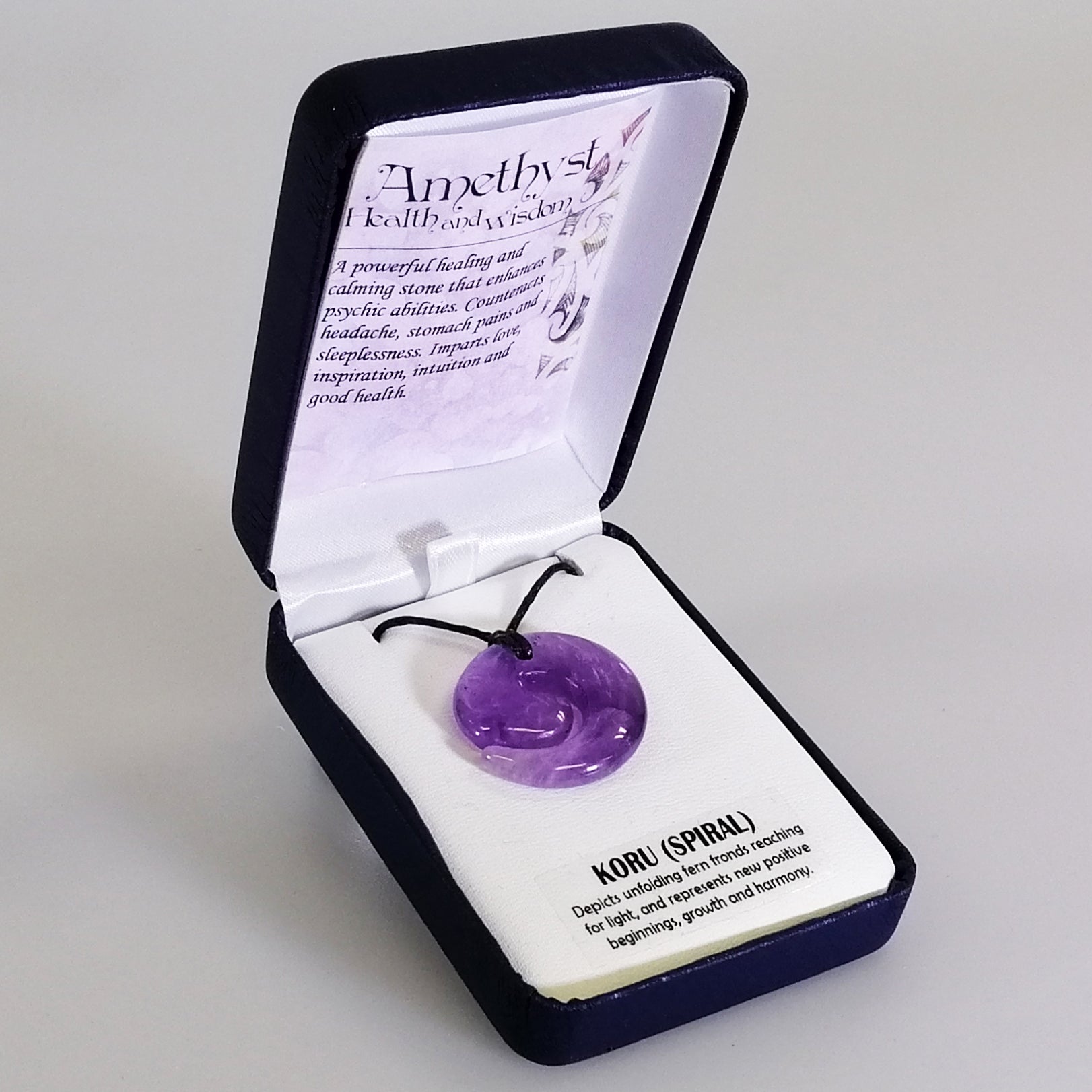 Amethyst Necklace - 'Koru'