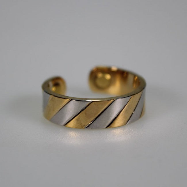 Kia Ora Gold & Silver Twist Copper Magnetic Ring