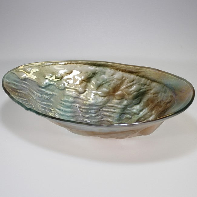 Glass Paua-look Bowl - 32cm
