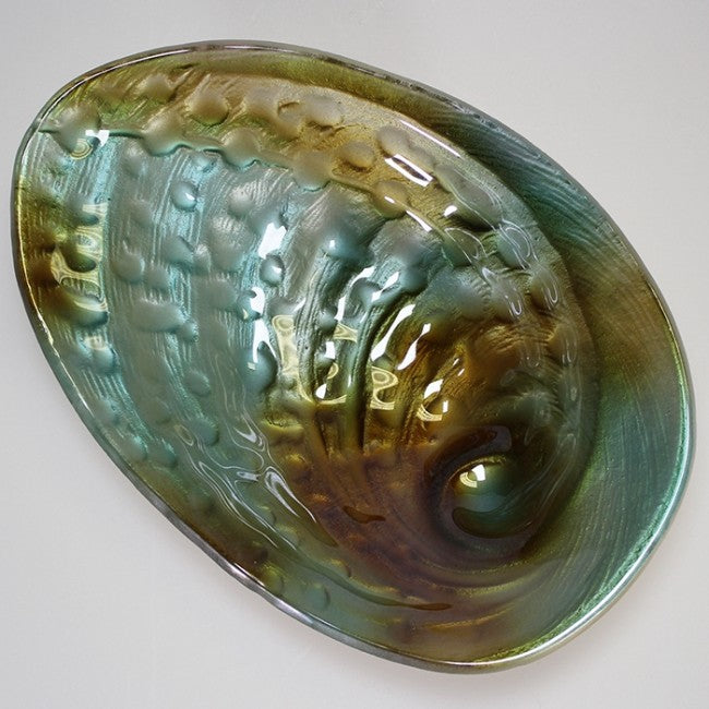 Glass Paua-look Bowl - 20cm