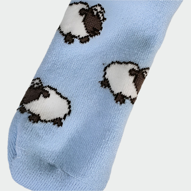 Comfort Bed Socks - Powder Blue Sheep
