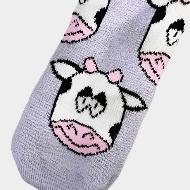 Comfort Bed Socks - Lilac Cow