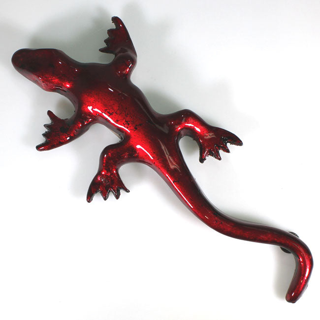 Red Mottle Gecko Lizard Wall Ornament