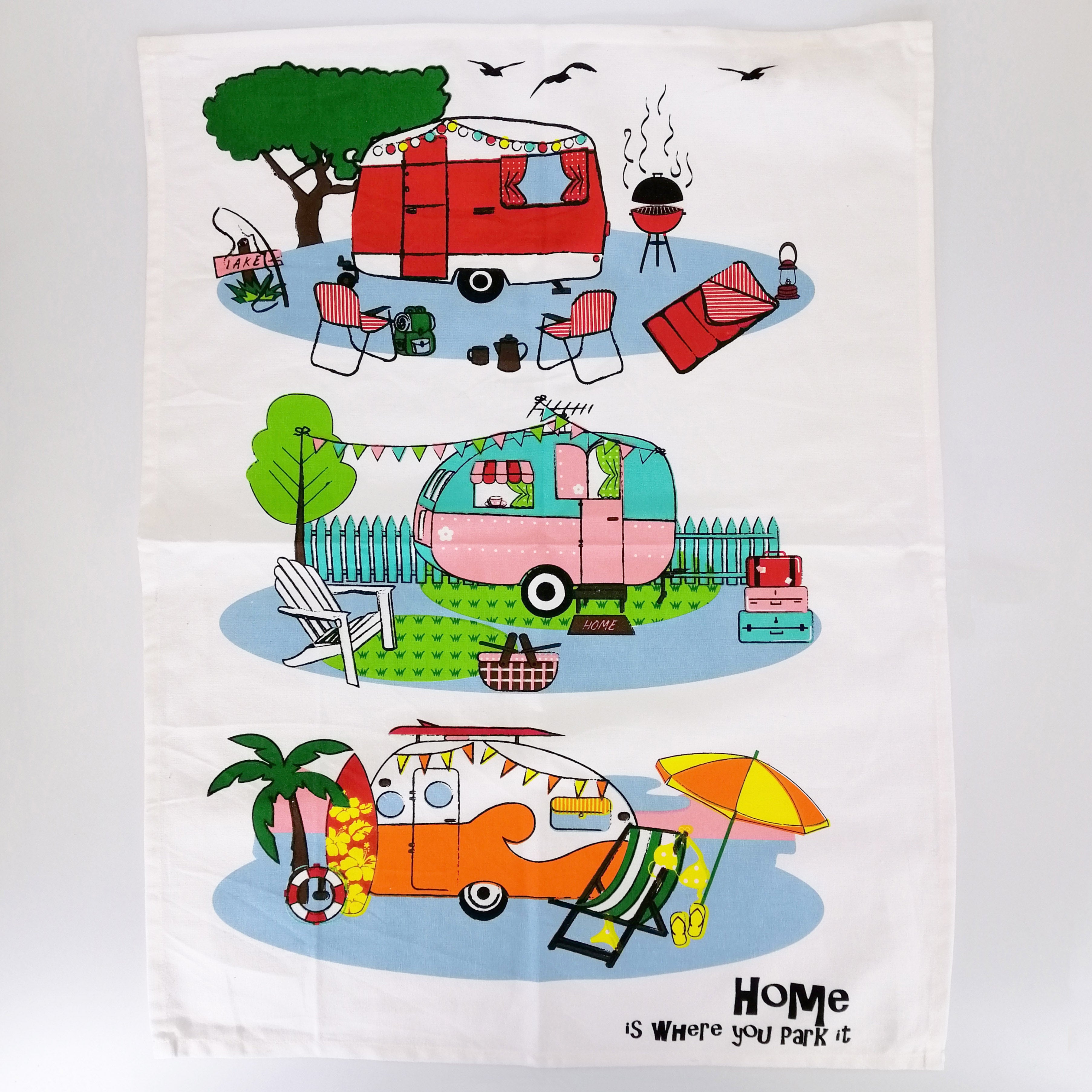 Tea Towel - Retro Caravans
