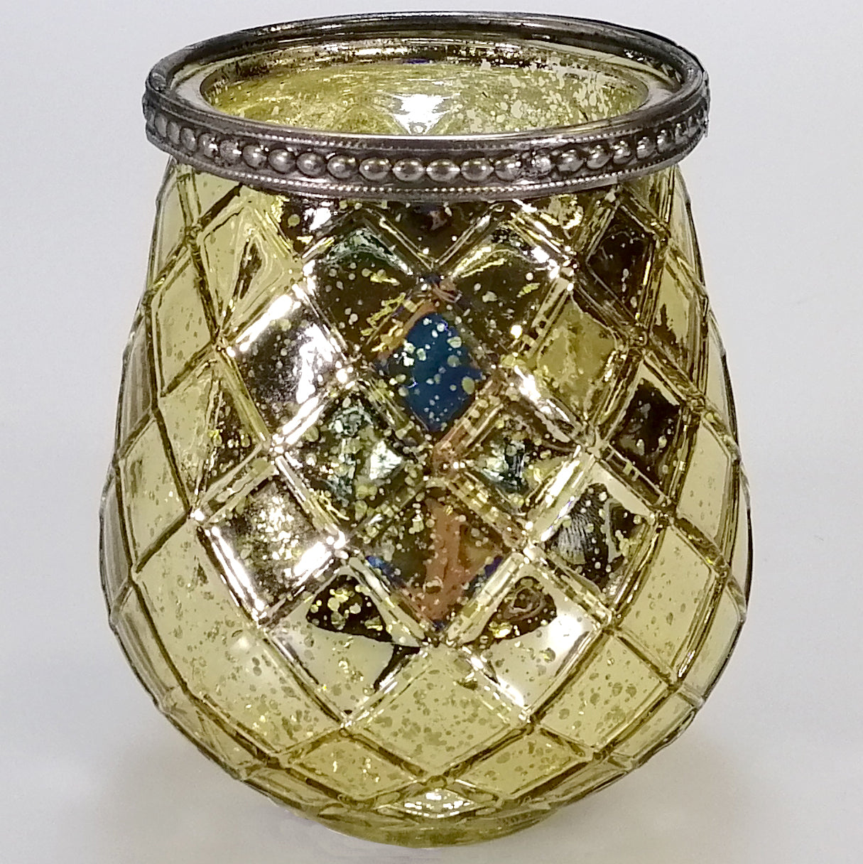 Gold Glass Candle Holder