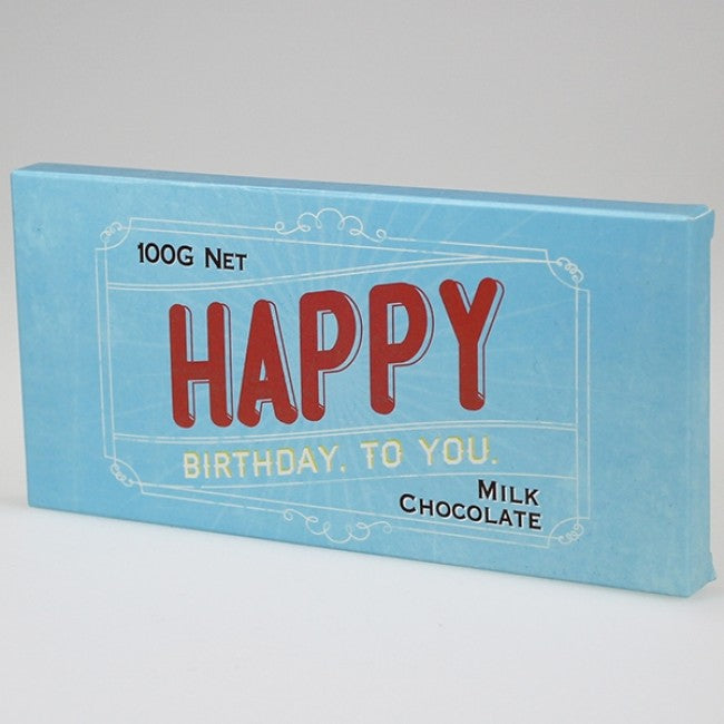 Bloomsberry & Co 'Happy birthdays' Milk Chocolate Bar