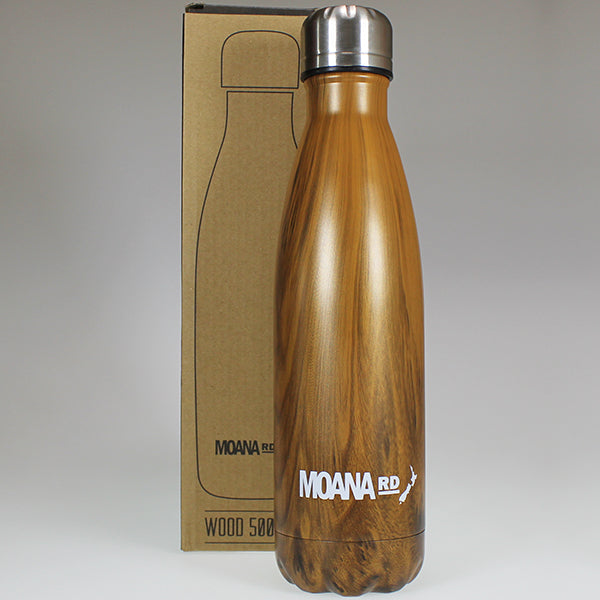 Moana RD - Stainless Steel Insulated Drink Bottle - Wood-Look - 500ml