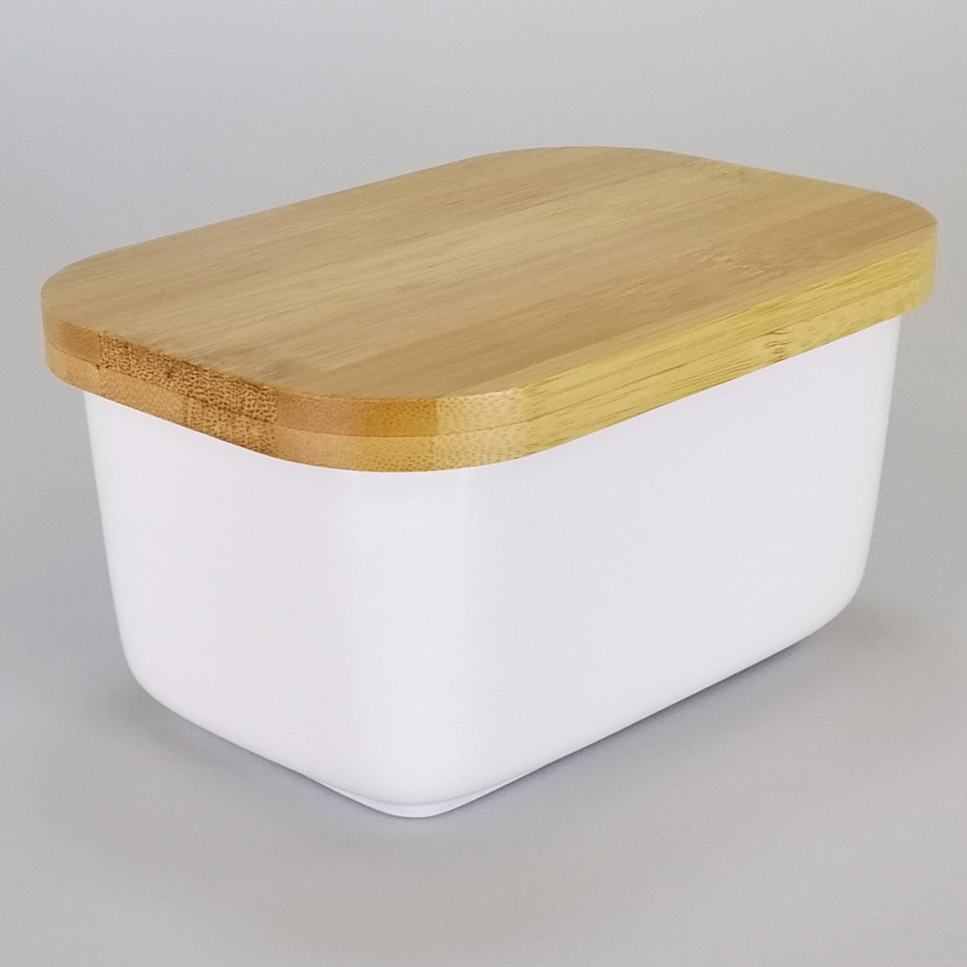 Maxwell & Williams - white basics - Butterdish with Bamboo Lid