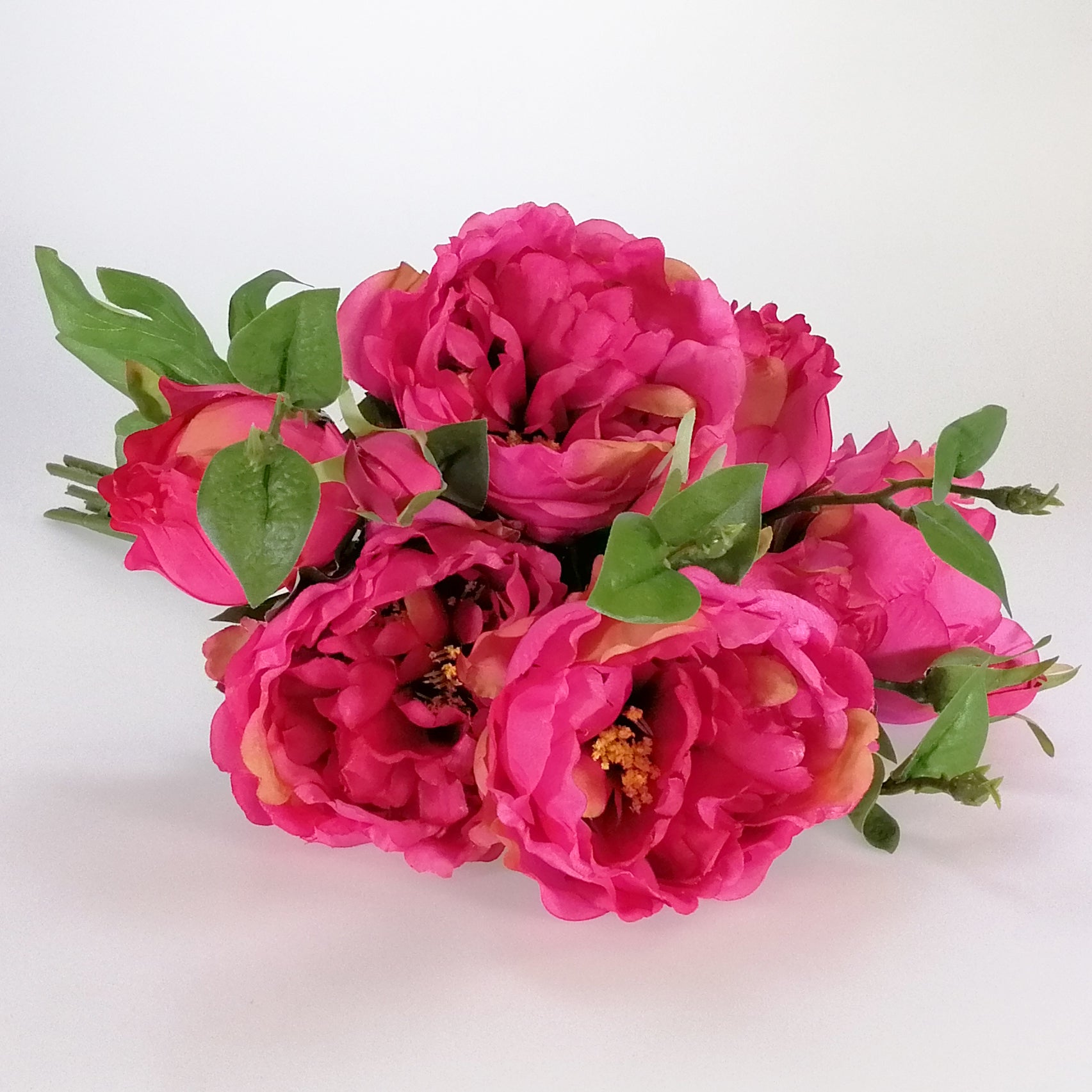 Artificial Flowers - Peony Bunch - Hot Pink