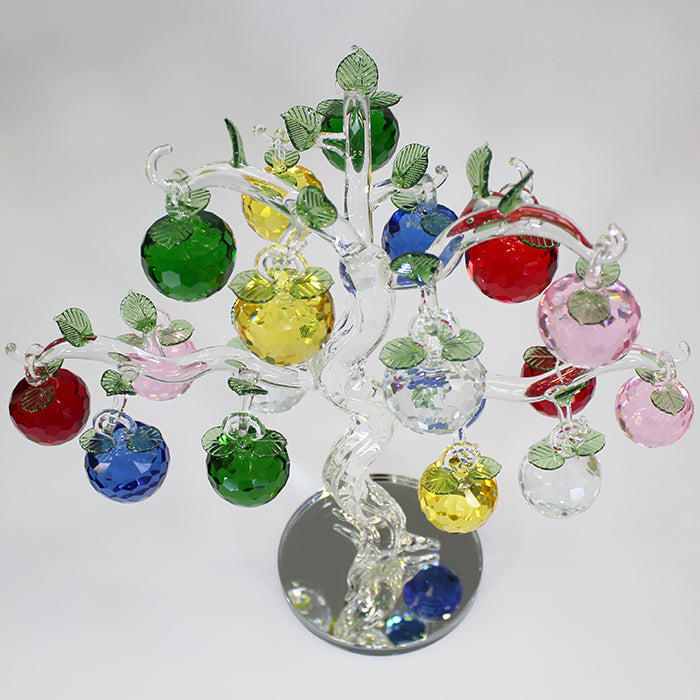 18 Apple Multicolour Glass Apple Tree