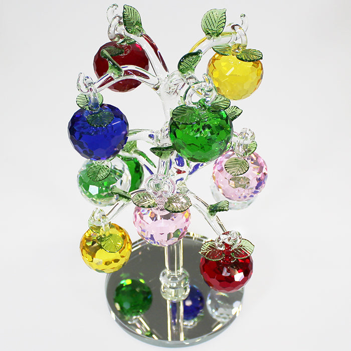 12 Apple Multicolour Glass Apple Tree