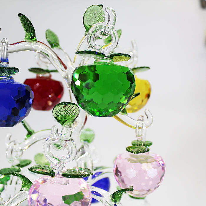 12 Apple Multicolour Glass Apple Tree