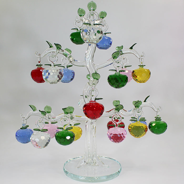21 Apple Multicolour Glass Apple Tree
