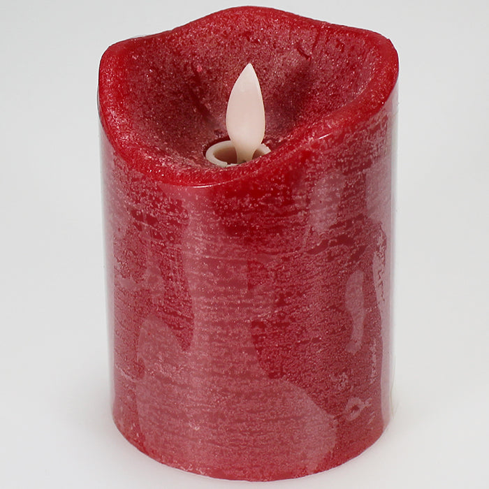 Electric' Flame Candle - Red - 10cm