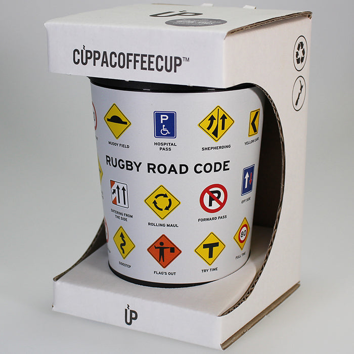 Reusable Coffee Cup - Rugby Road Code