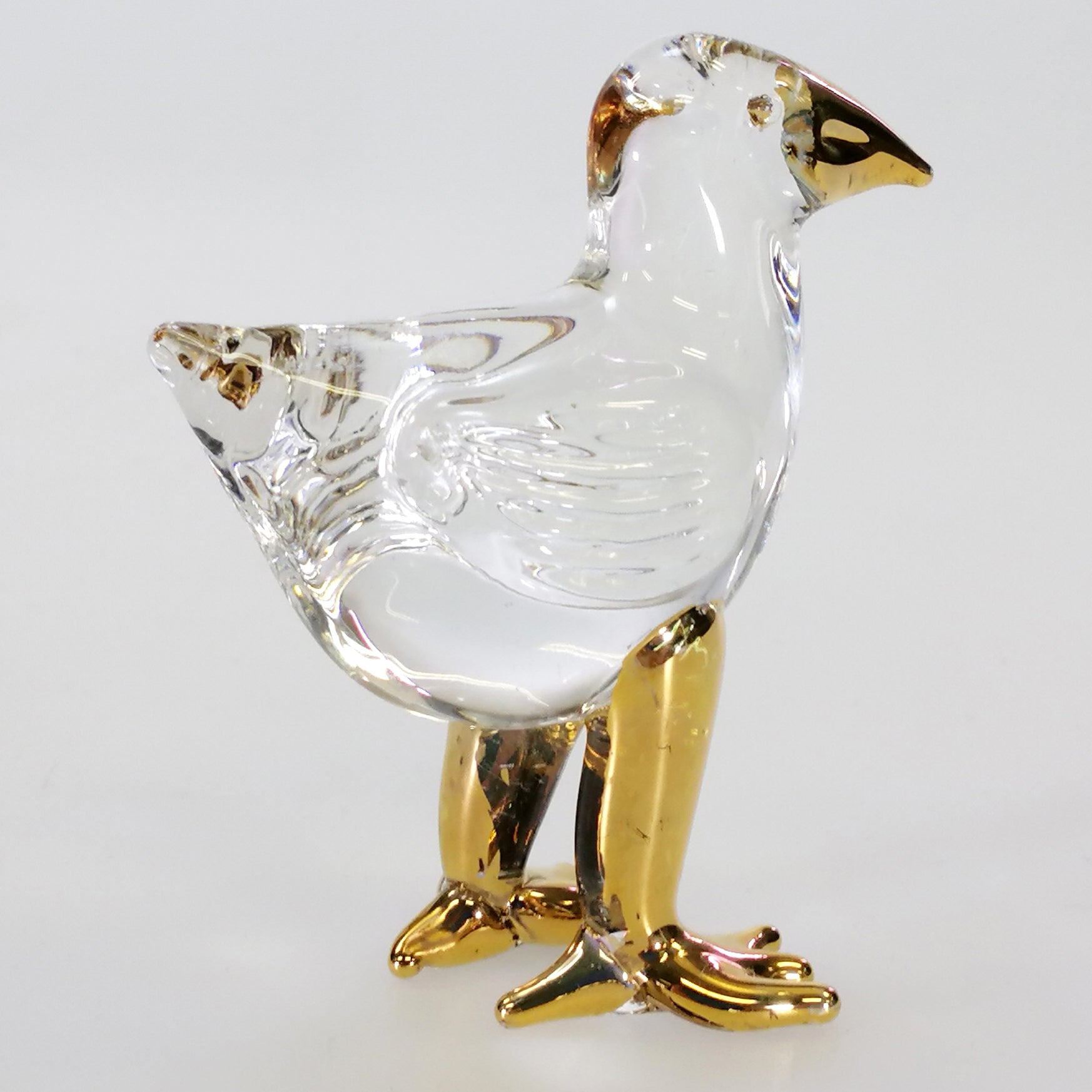 Clear Glass Pukeko Deco Figurine