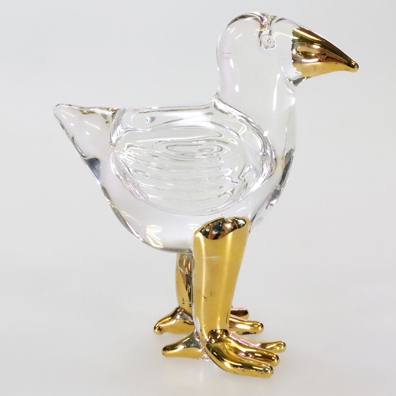 Clear Glass Pukeko Deco Figurine