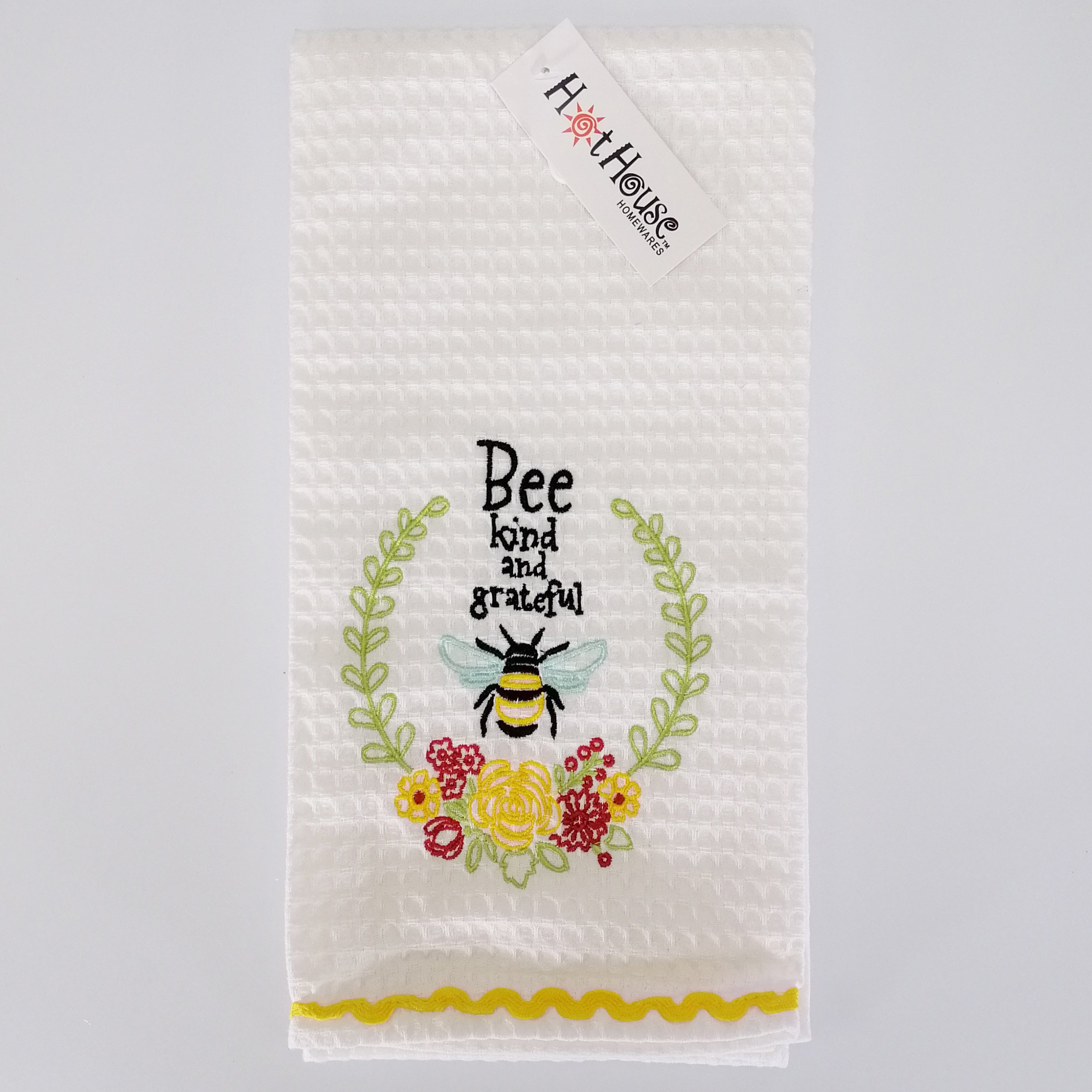 Tea Towel - 'Bee Kind and Grateful'