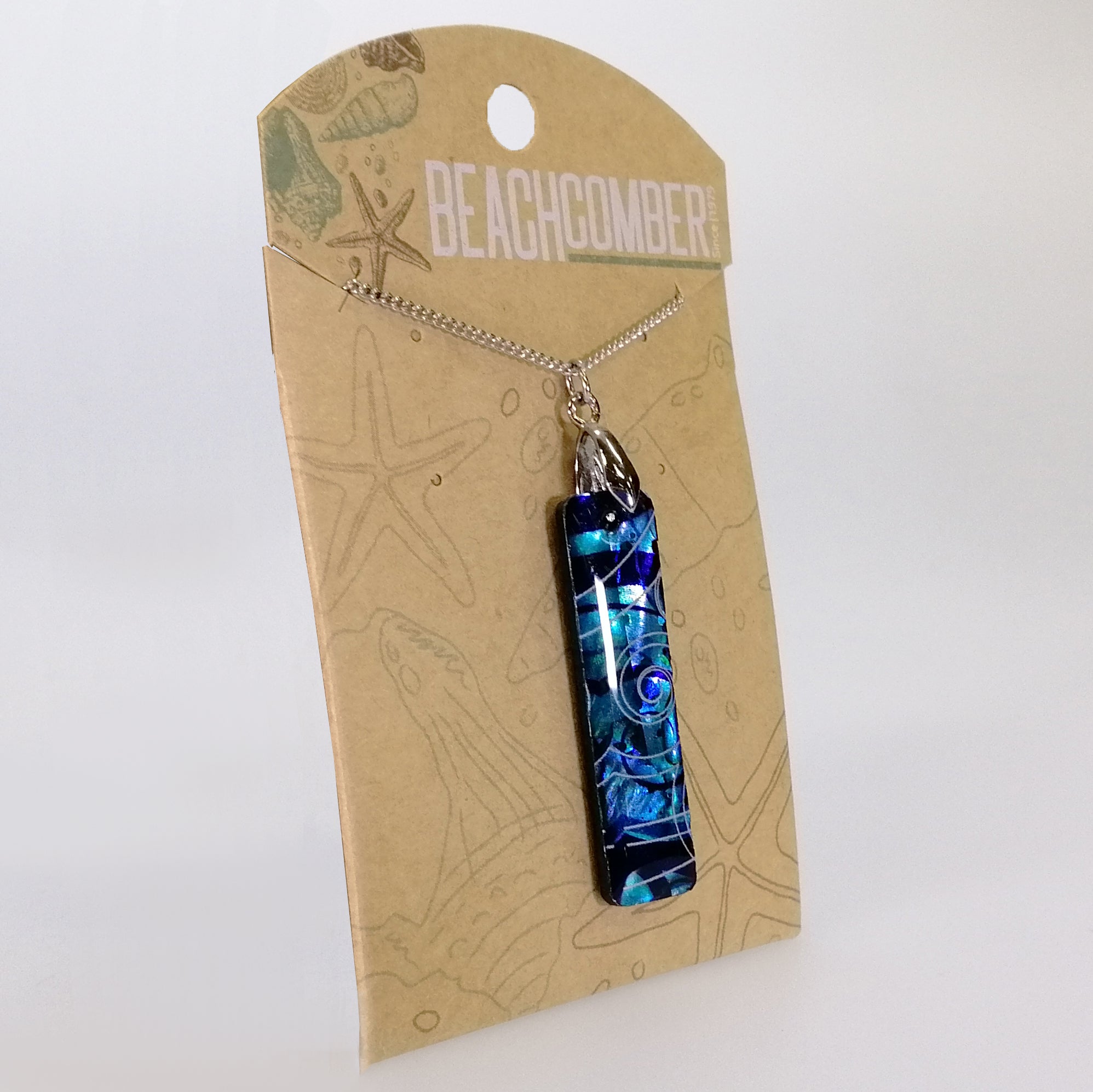 Paua Pendant - Blue Bar