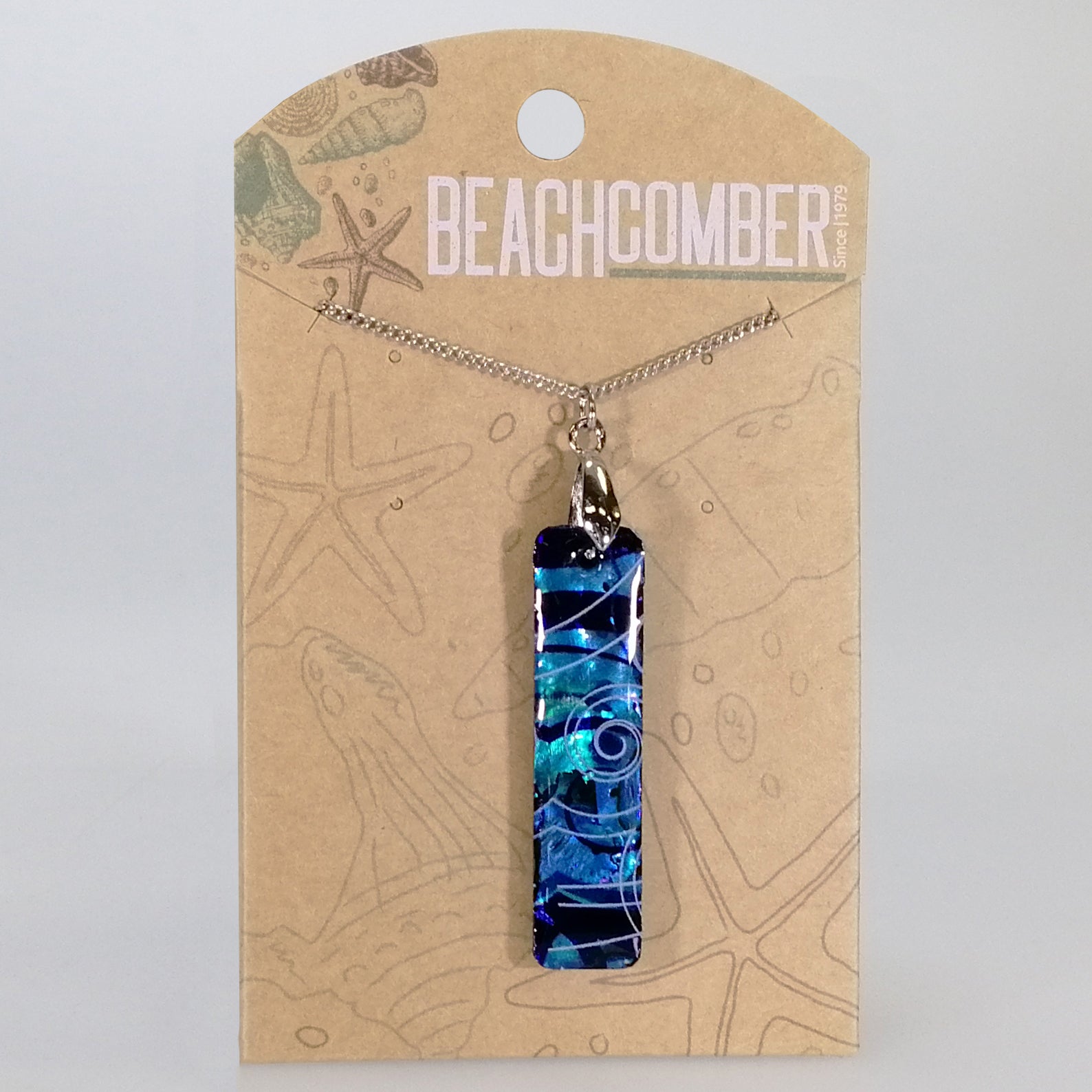 Paua Pendant - Blue Bar