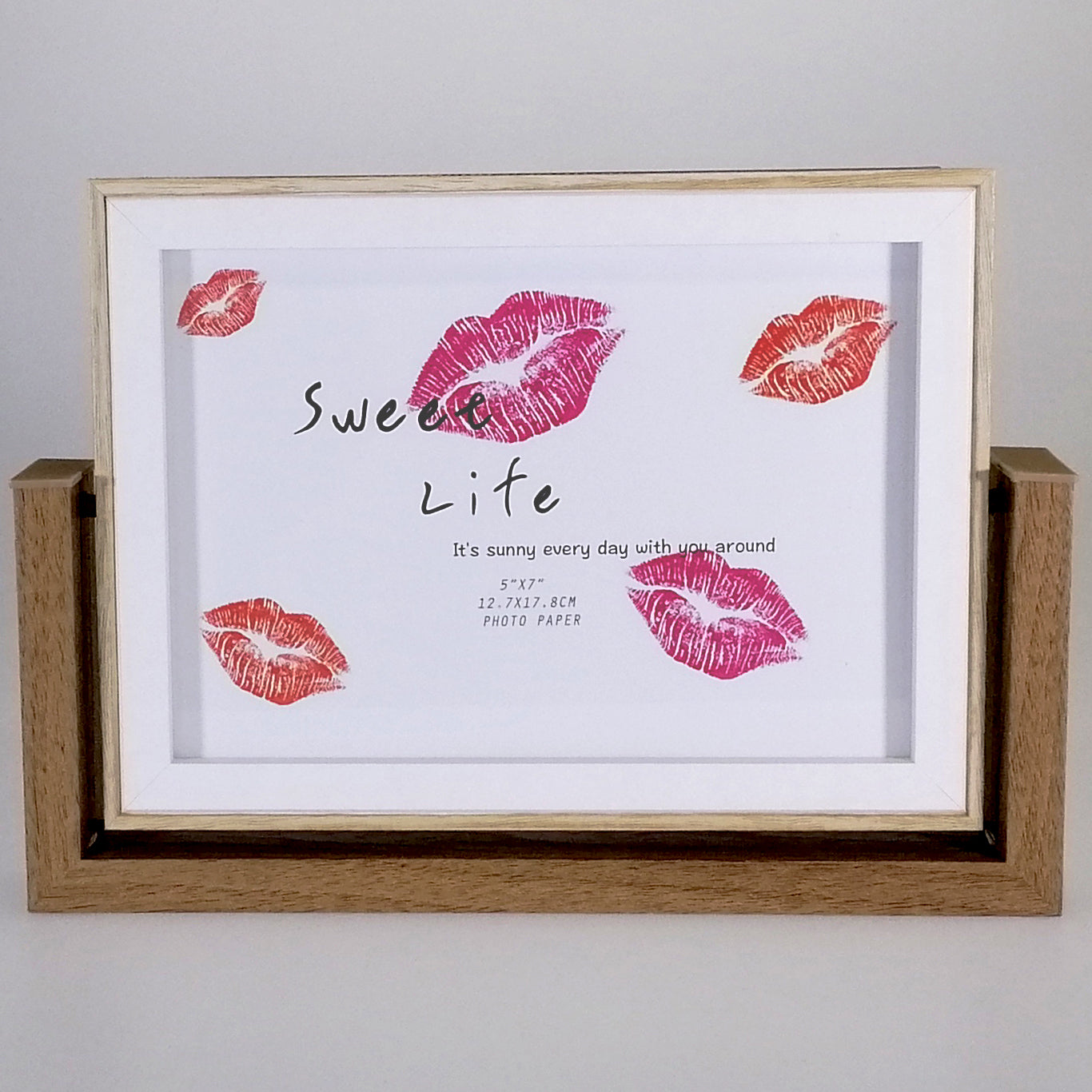Two-Tone Mirror Spin Photo Frame - 5"x 7"