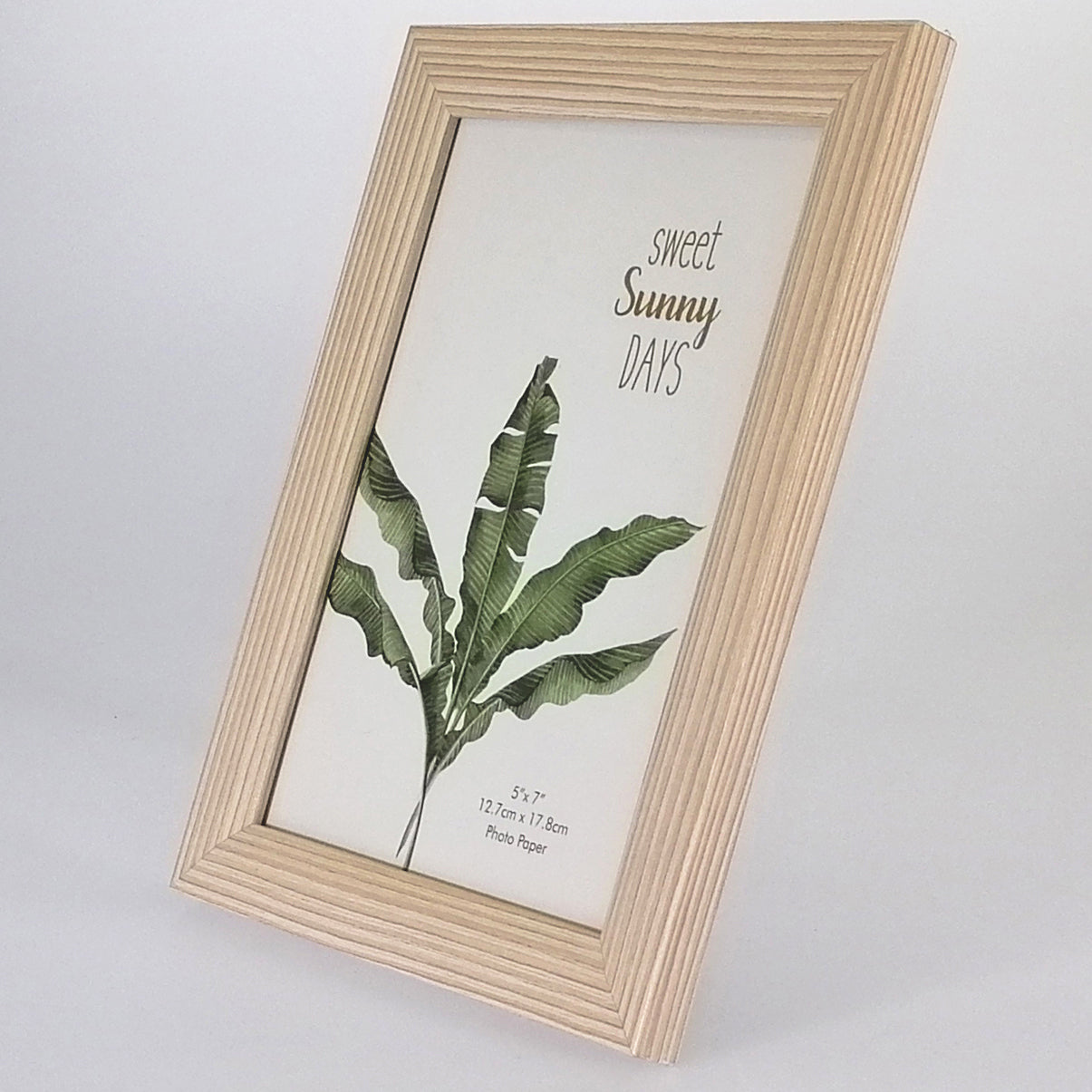 Natural Wooden Photo Frame Botanical - 5"x 7"