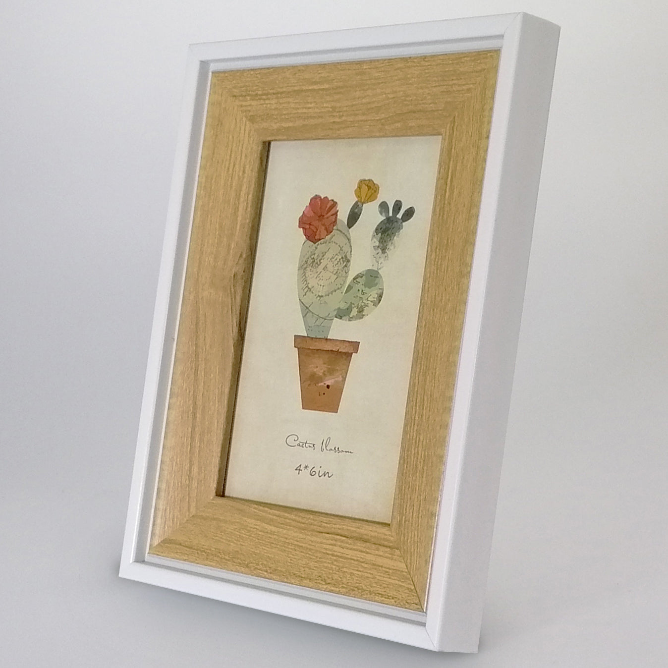 Contrast Wooden Photo Frame - 4"x 6"