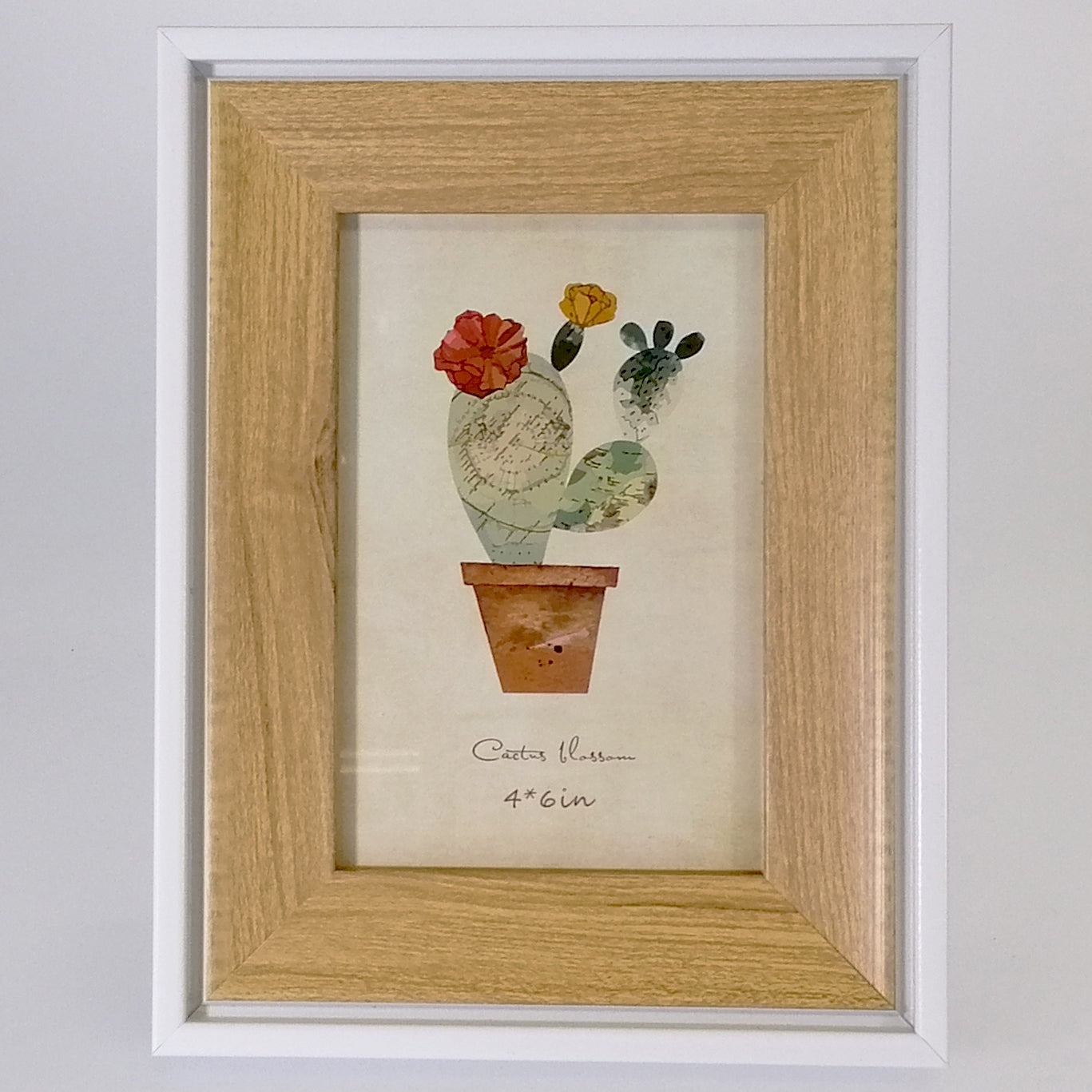 Contrast Wooden Photo Frame - 4"x 6"