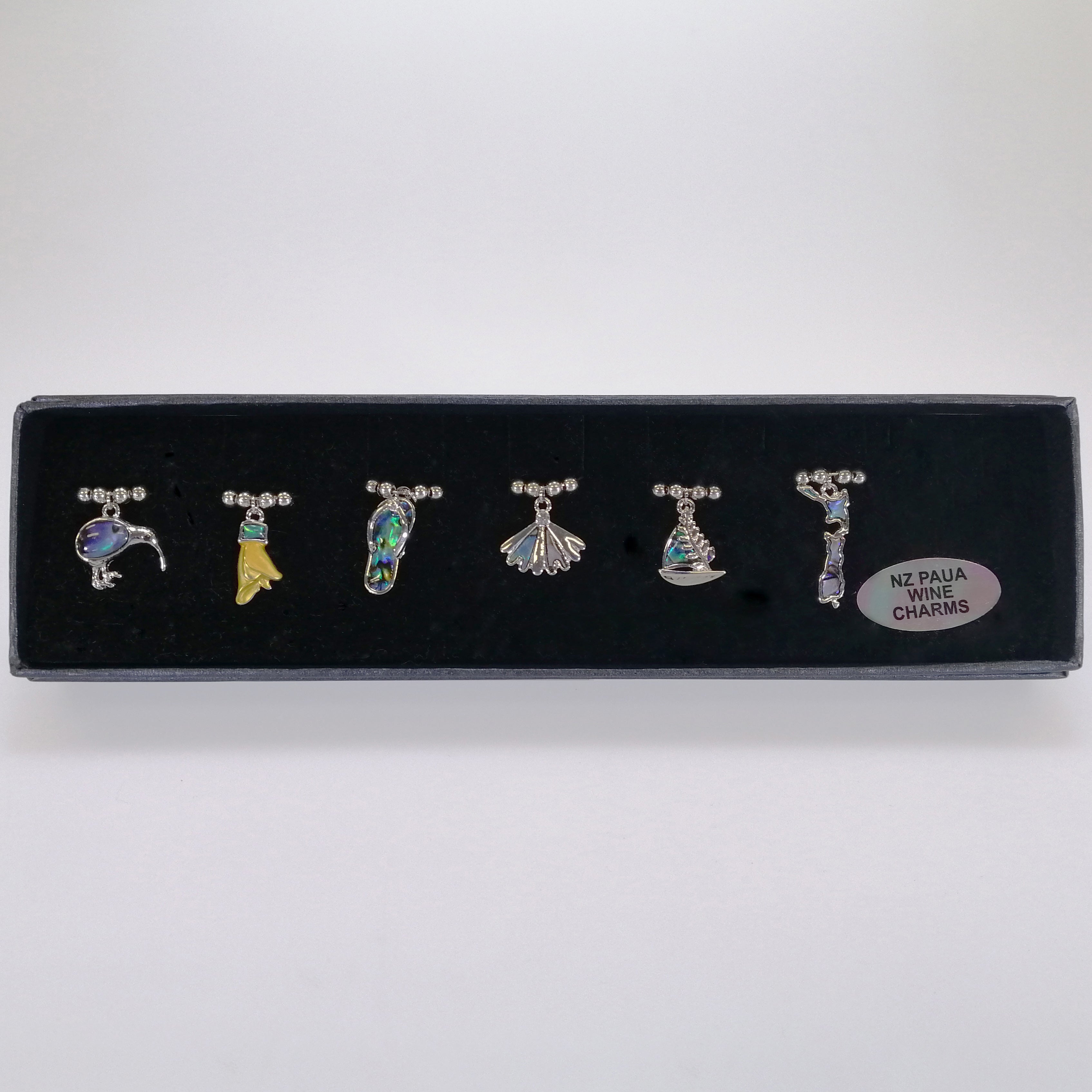 Paua NZ Icons Wine Charms - 6pc