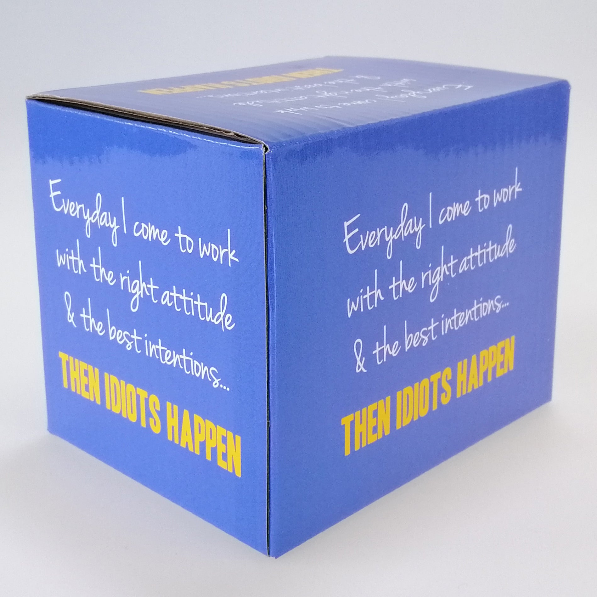 Boxed Mug - 'Idiots Happen...'