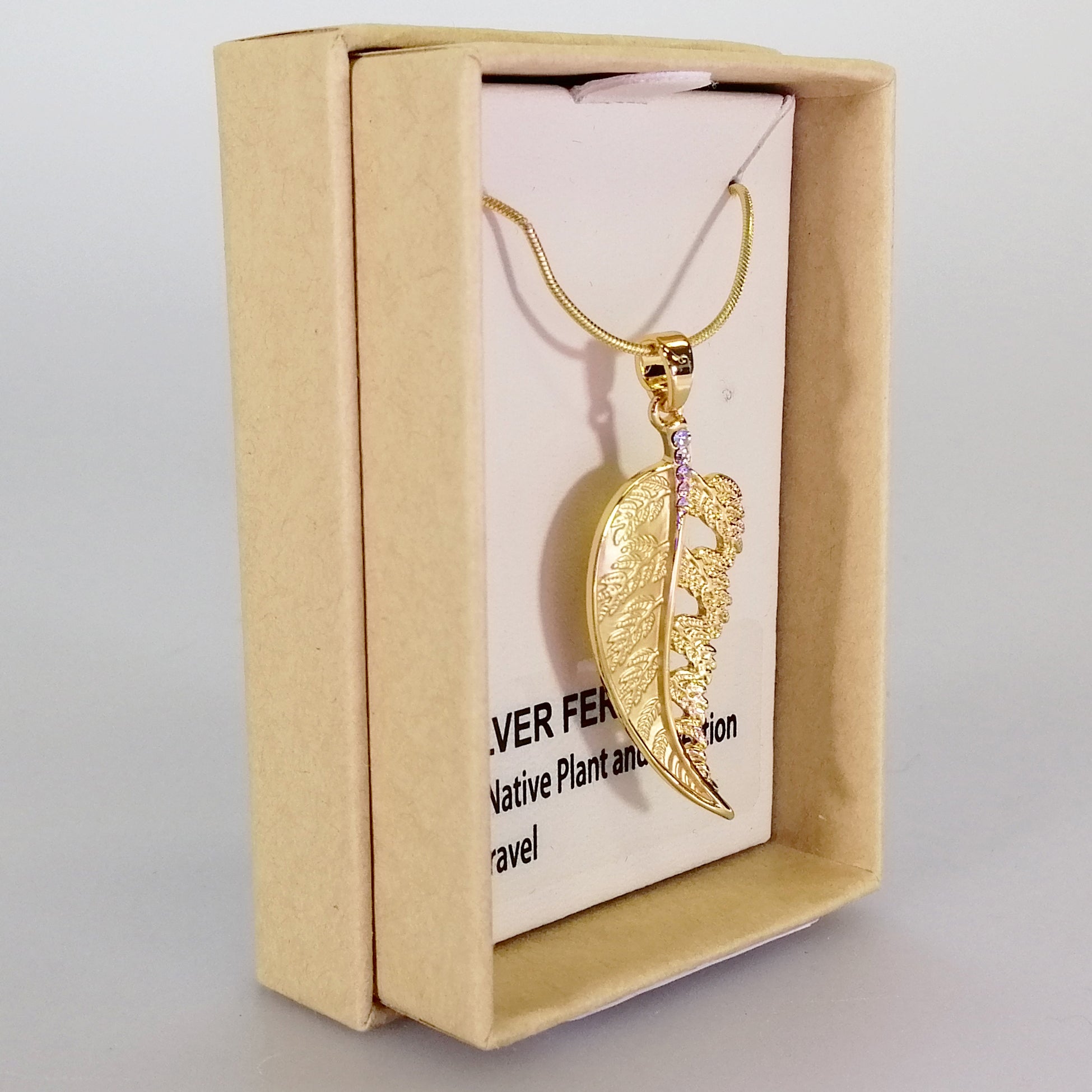 Kiwicraft - Gold-Look Fern Necklace