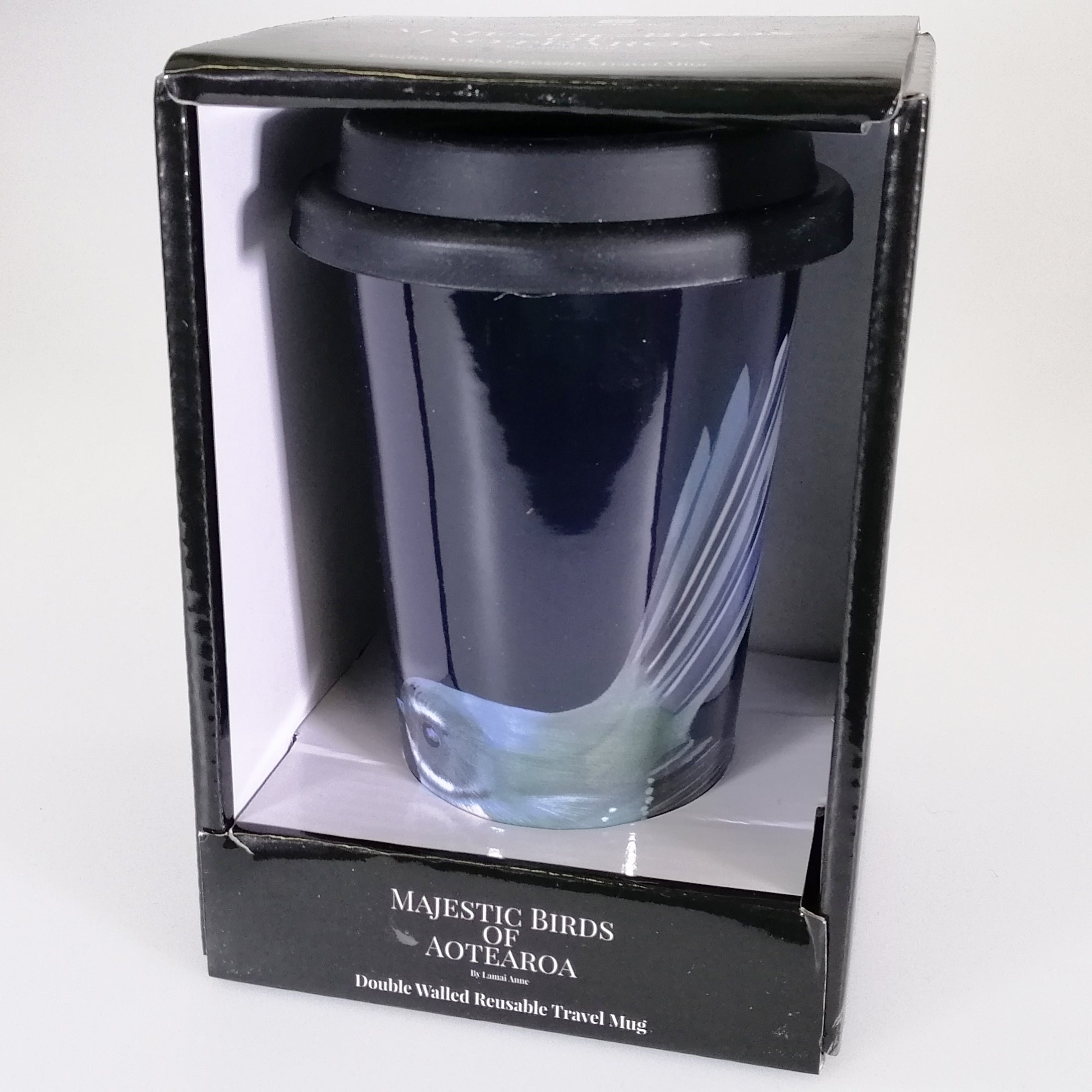 Bone China Travel Mug - "Piwakawaka"