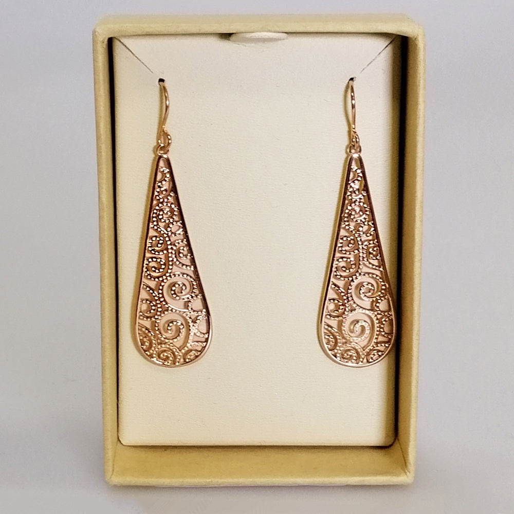 Kiwicraft - Rose Gold Drop Earrings