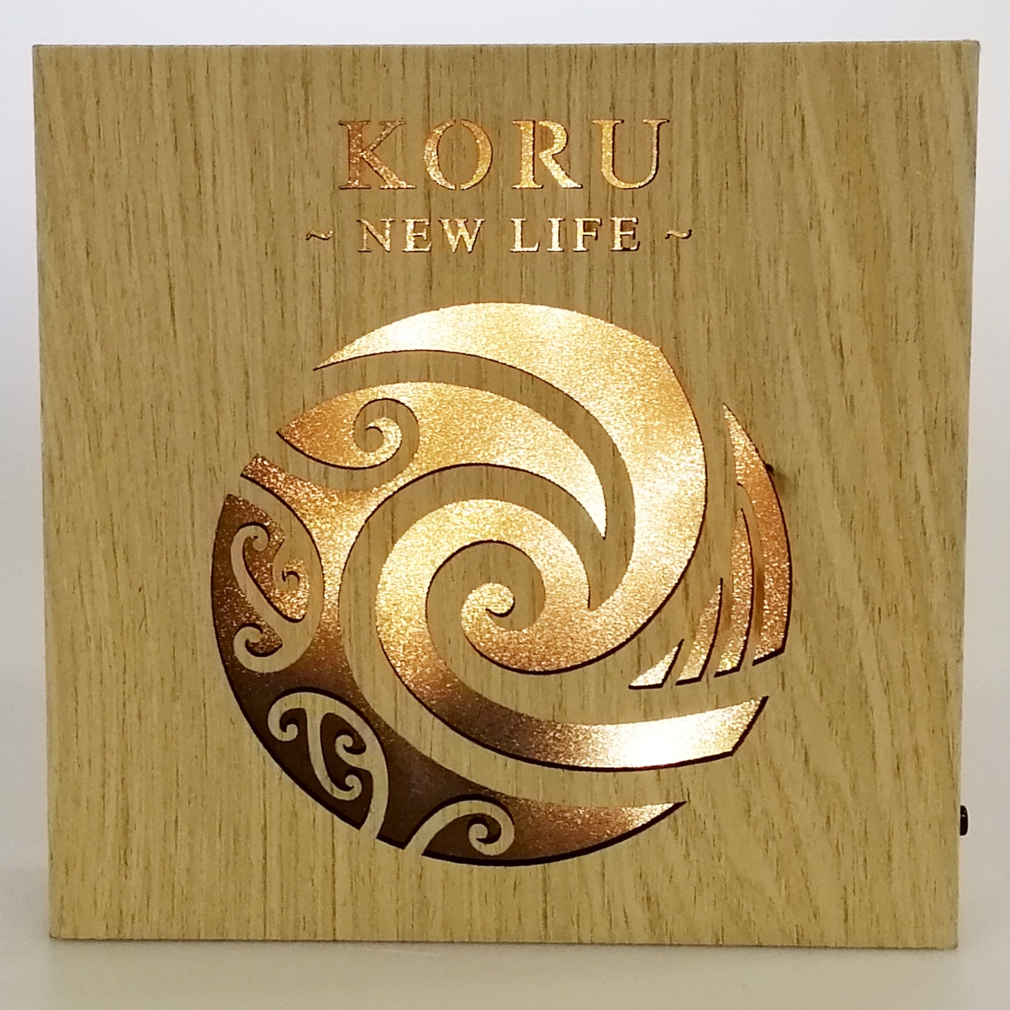 LED Kiwiana Block - 'Koru - New Life'