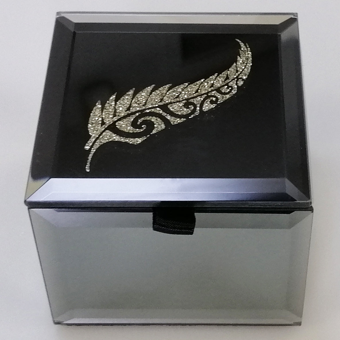 Mirror Multi-Crystal Fern Trinket Box