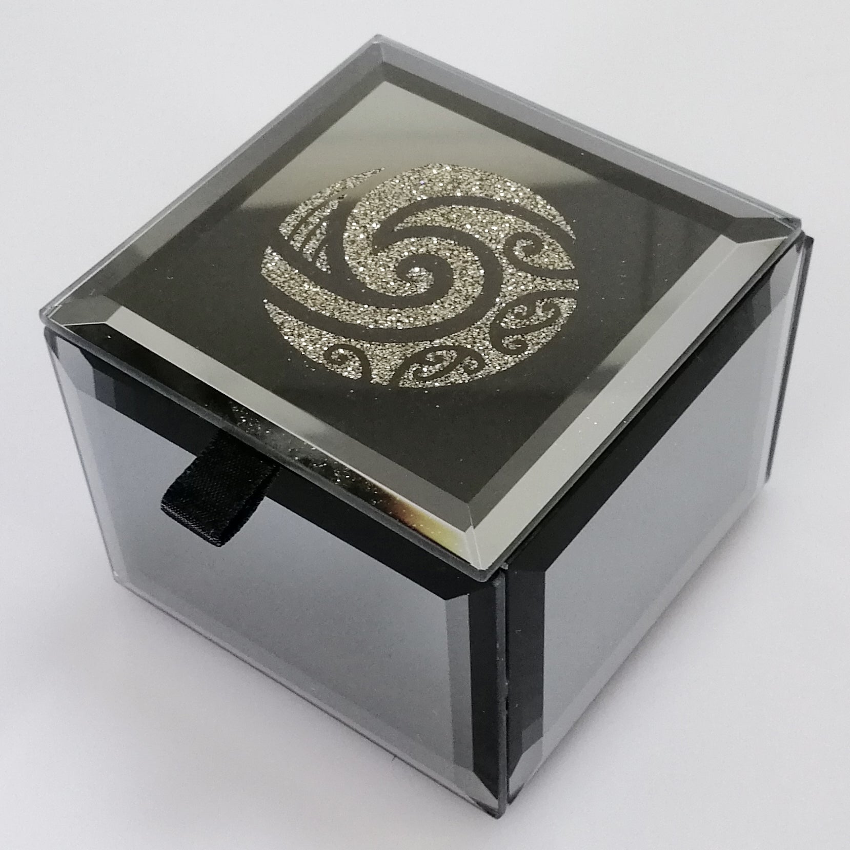 Mirror Multi-Crystal Koru Trinket Box