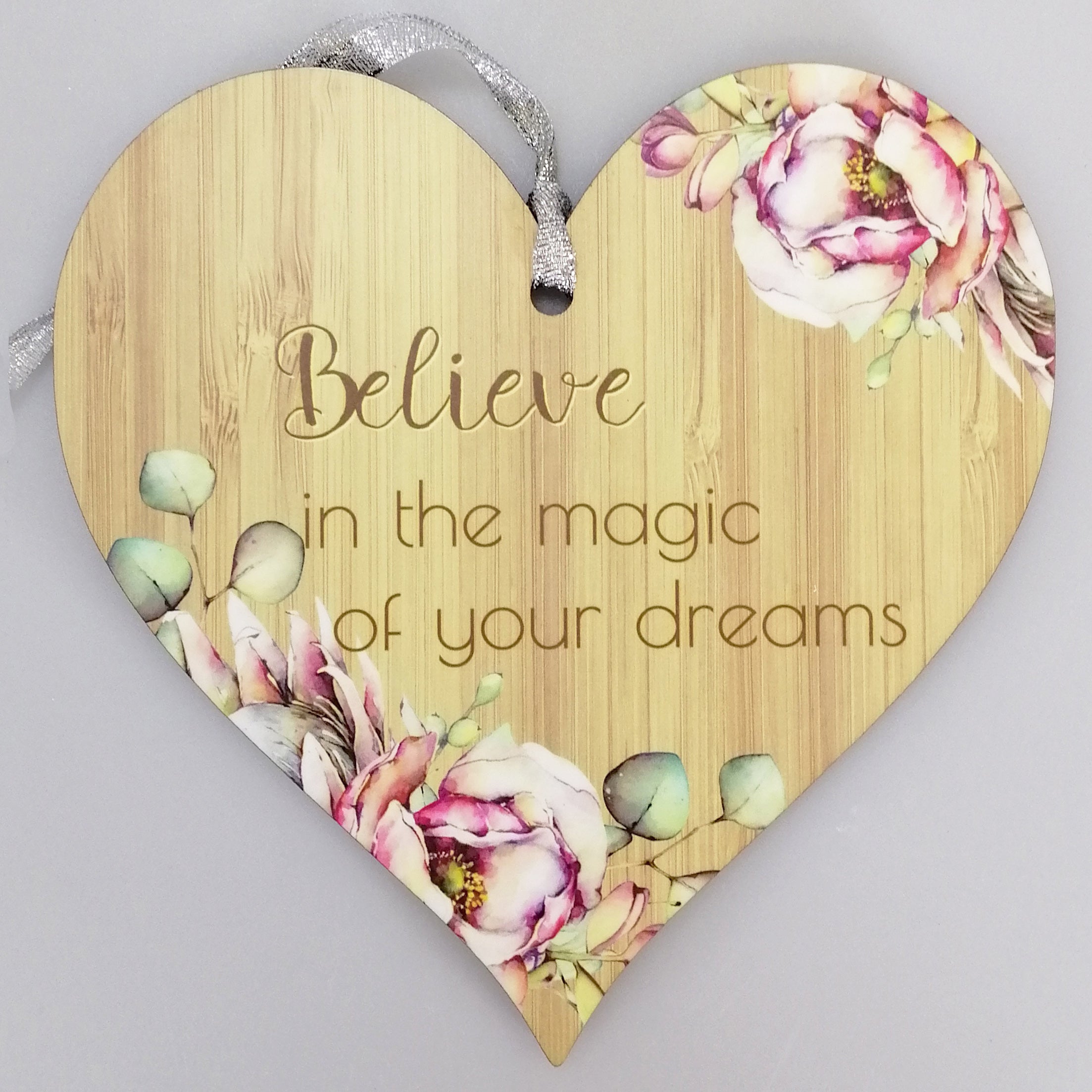 Believe' Hanging Heart Decoration