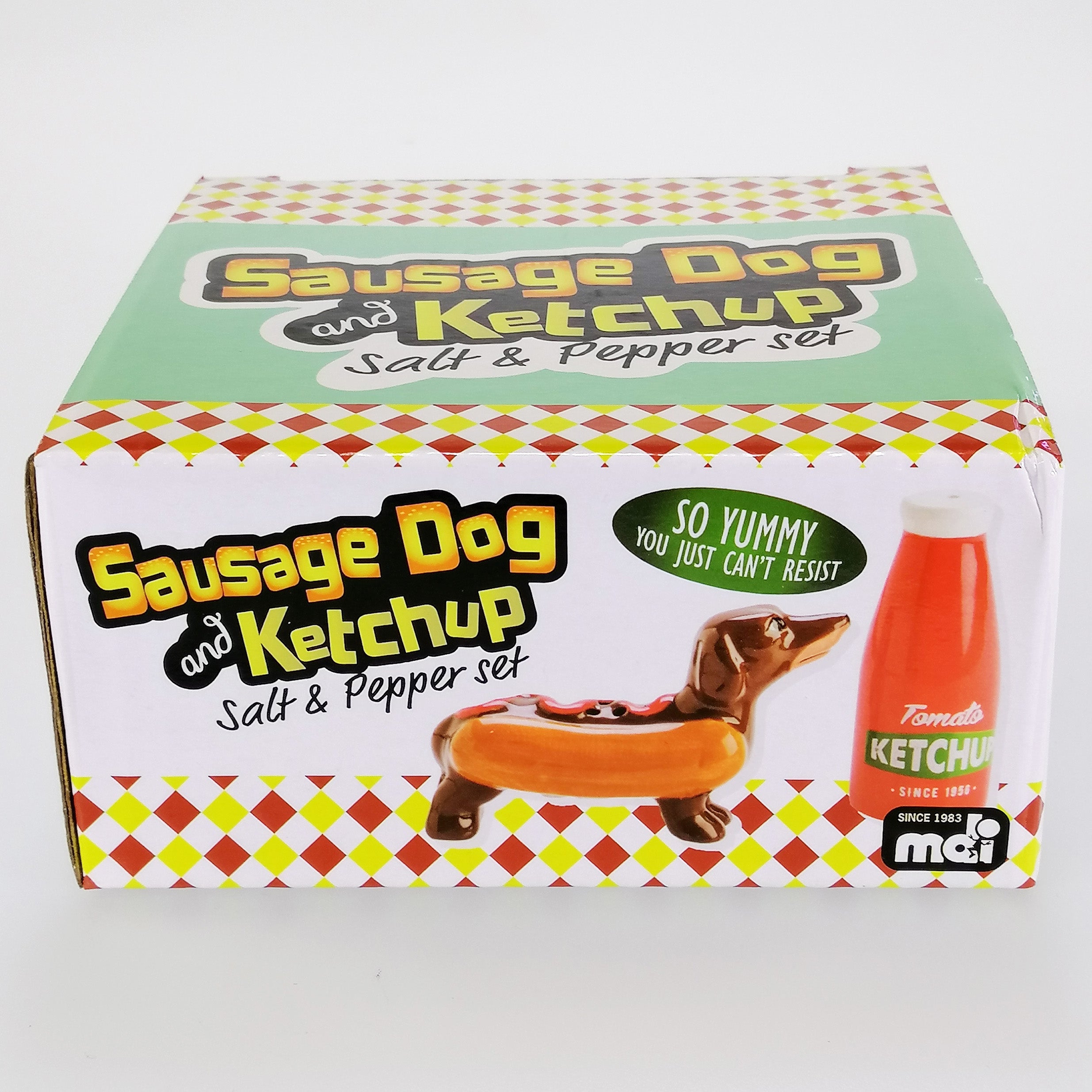 Sausage Dog & Ketchup' Collectible Ceramic Salt & Pepper Set