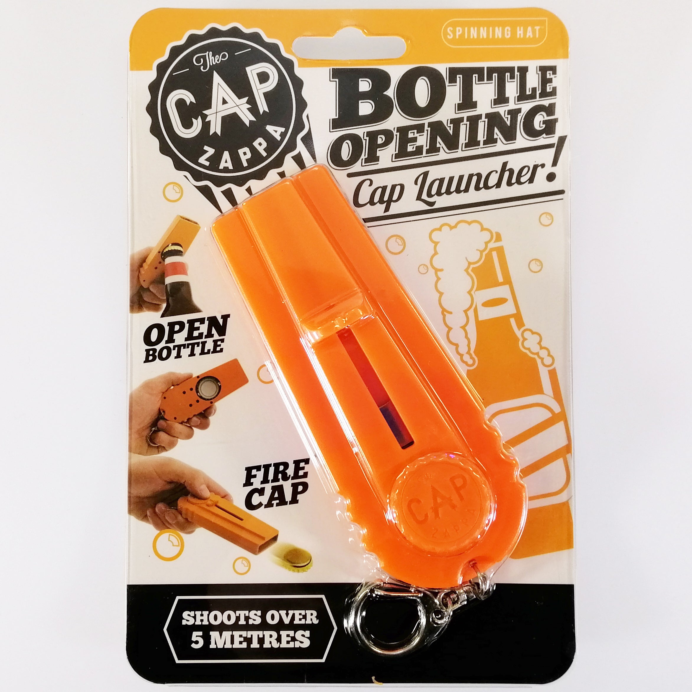 The Cap Zappa' Bottle Opening Cap Launcher