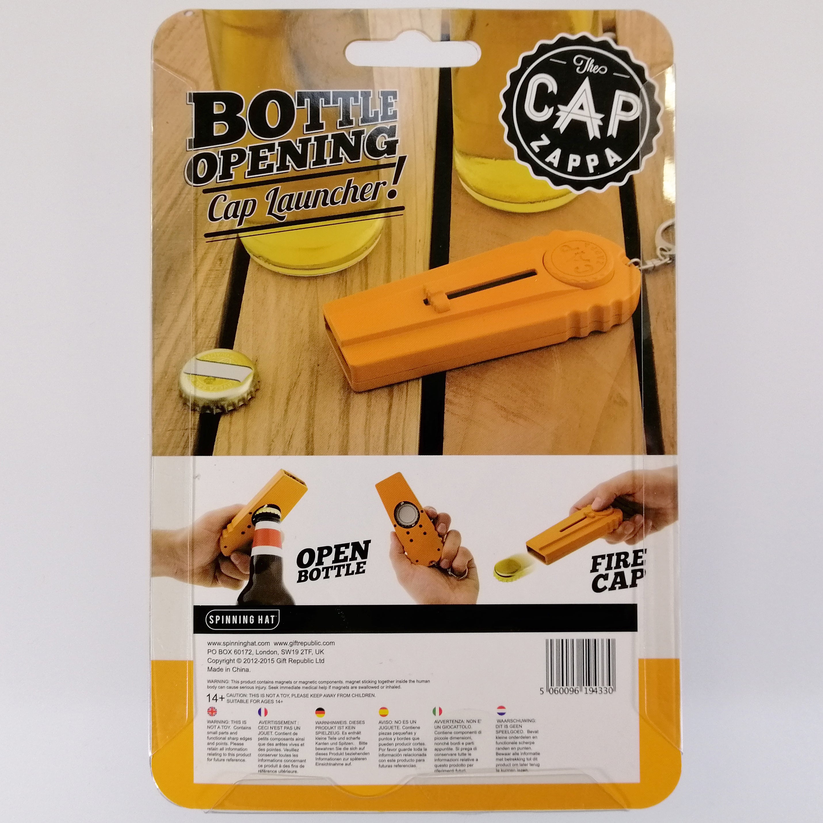 The Cap Zappa' Bottle Opening Cap Launcher