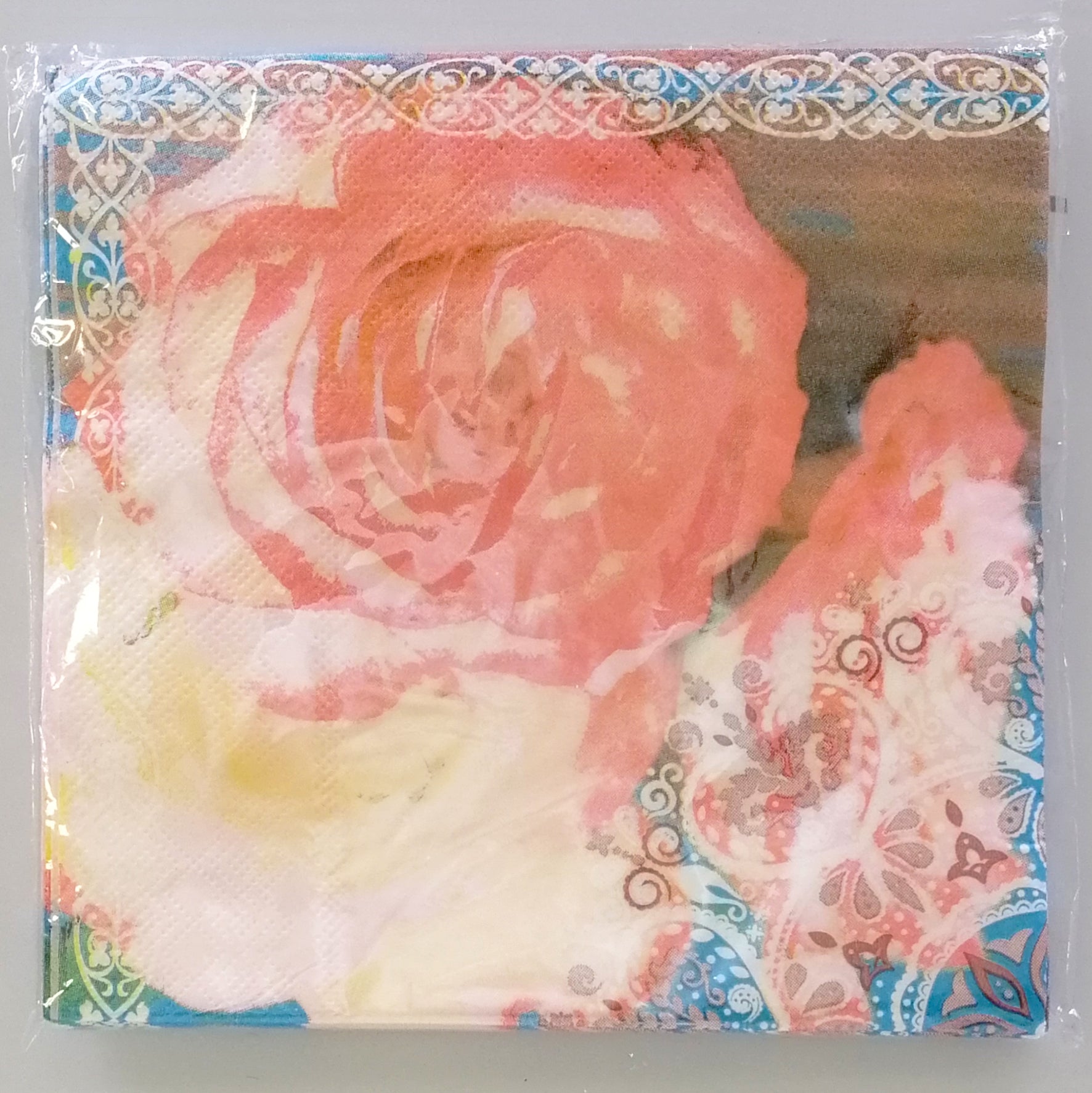 Pink Rose Bloom' Paper Napkins - 20