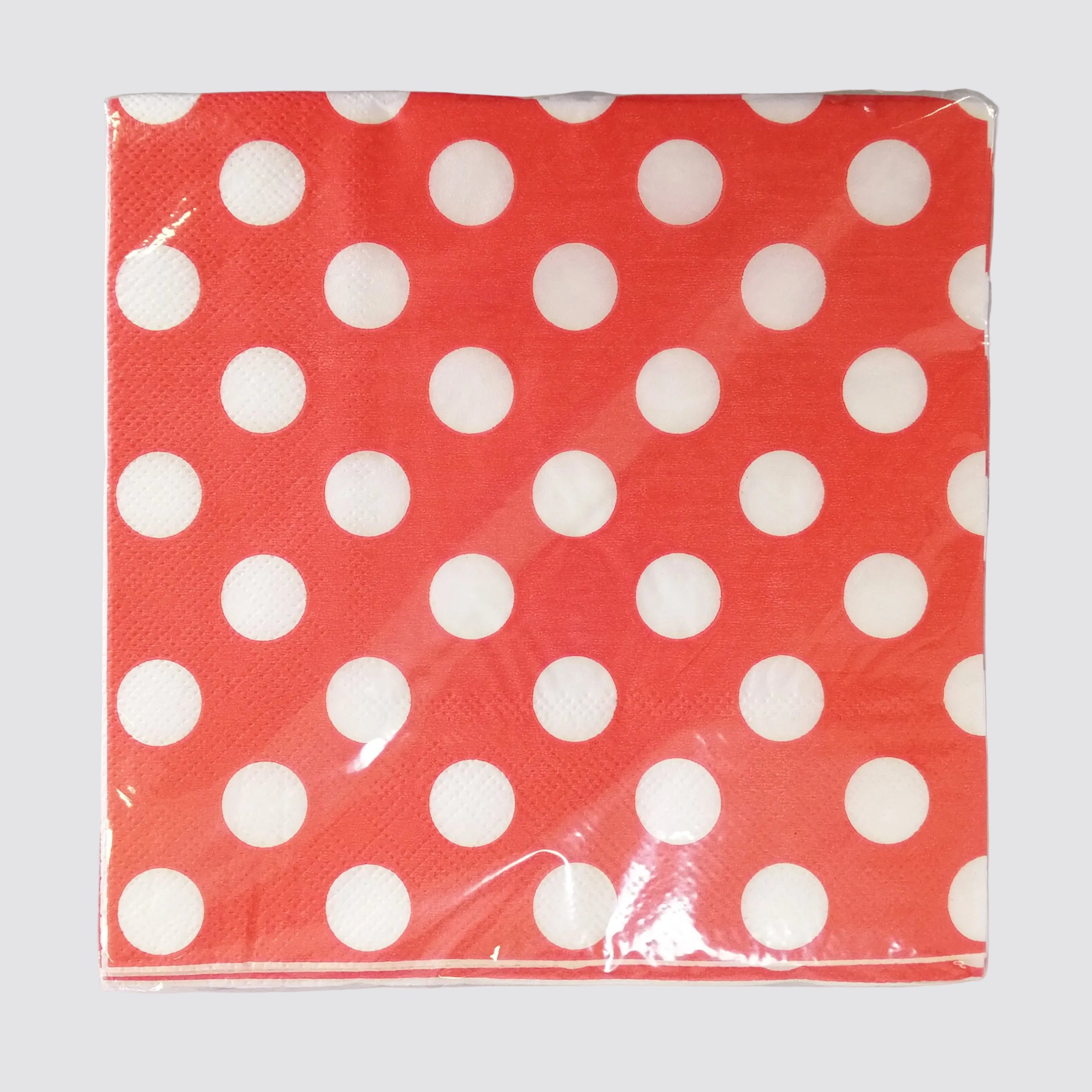 White Dots on Red' Paper Napkins - 20