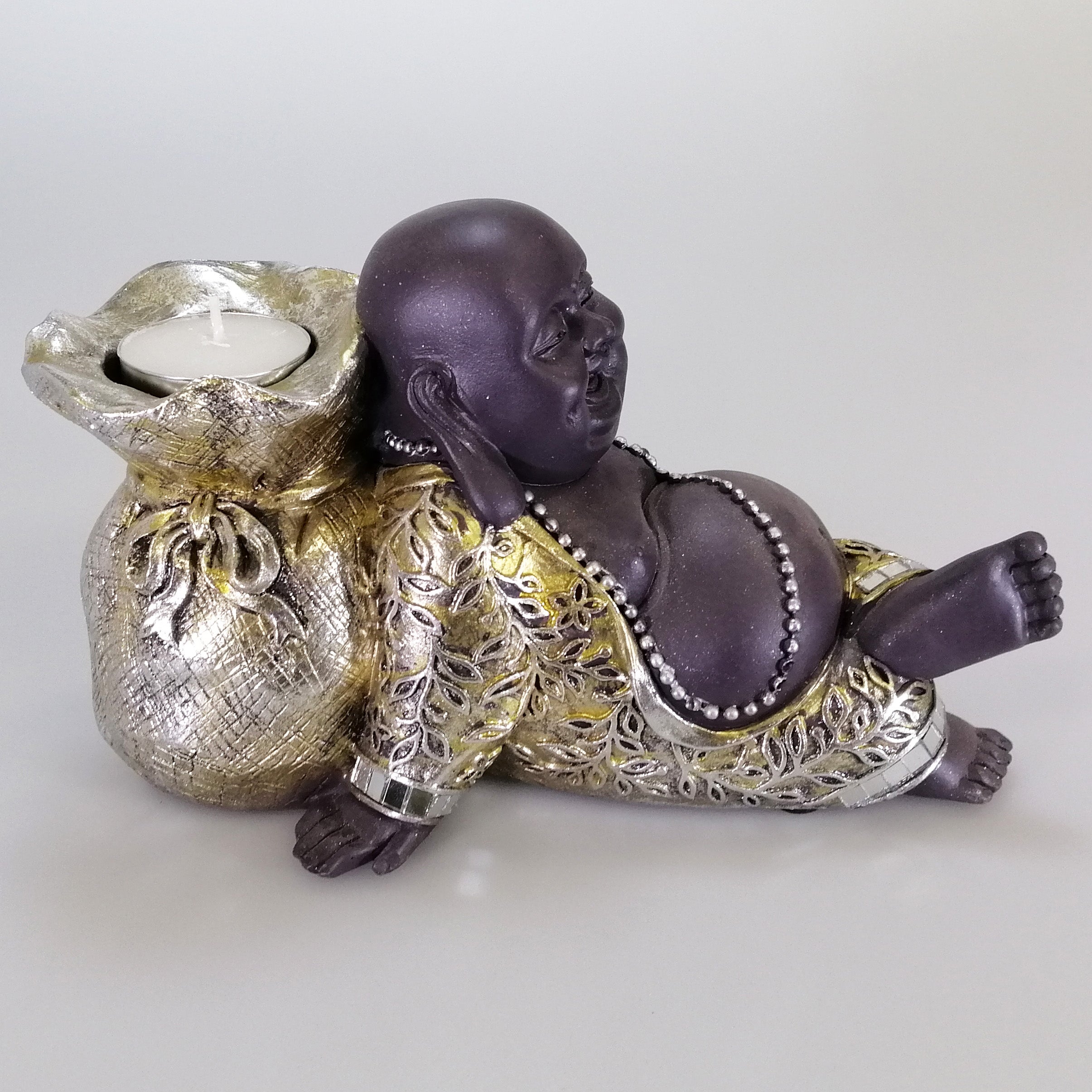 Fat Buddha with Sack Tealight Holder