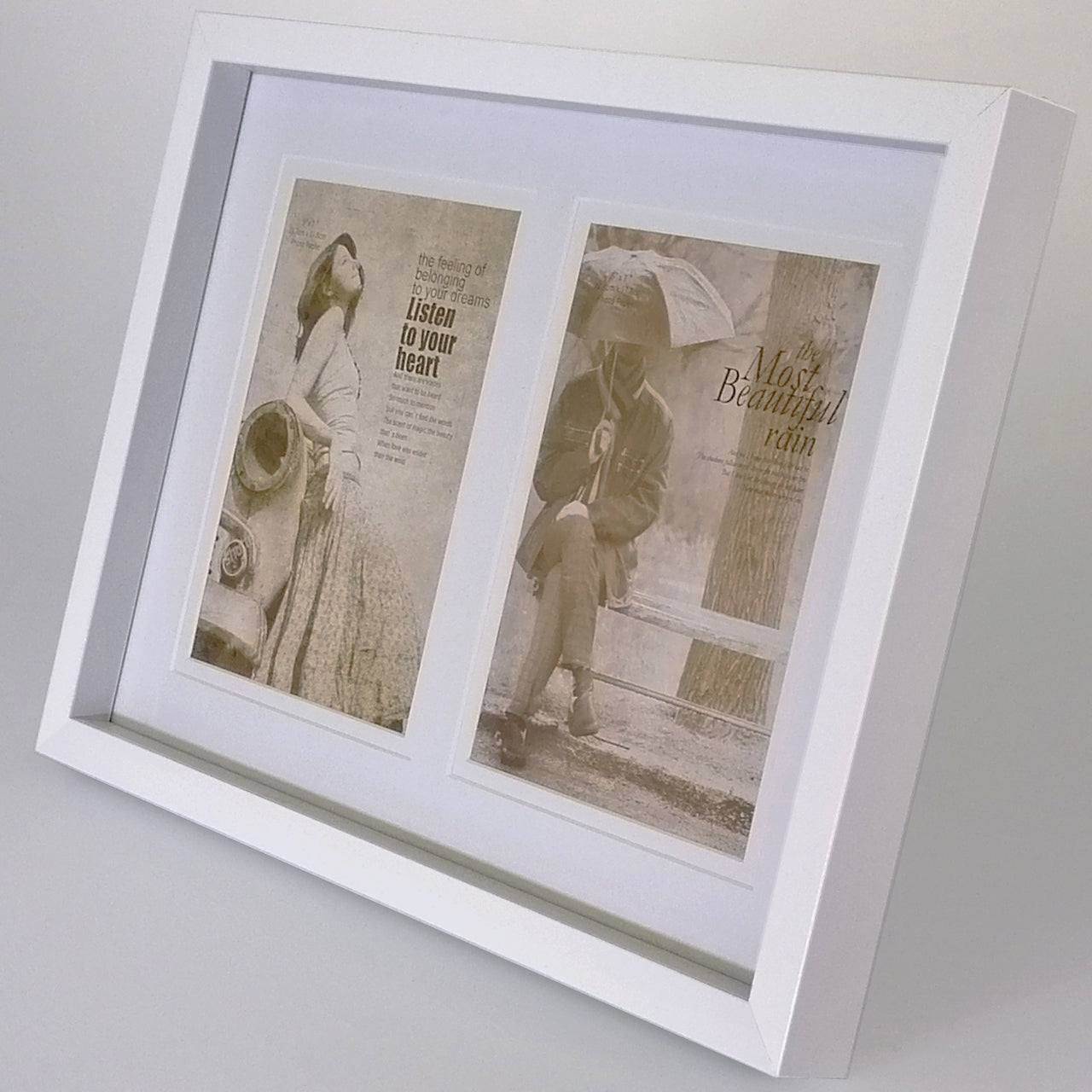 Double Cream Bevel Photo Frame - 5"x 7"