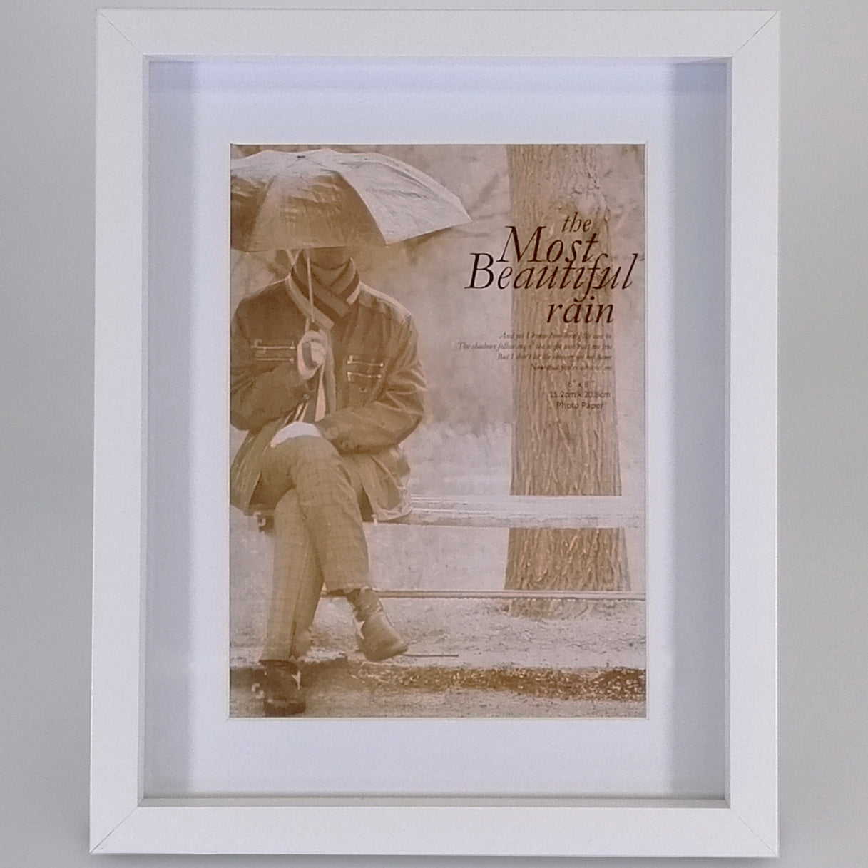 Cream Bevel Photo Frame - 6"x 8"