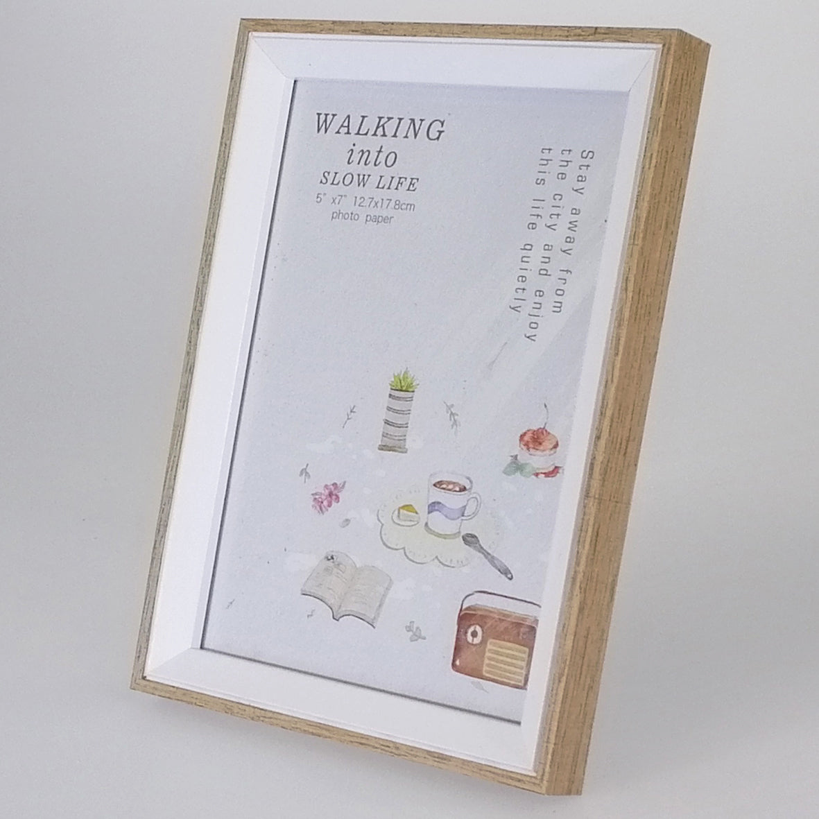 Light Grain Two-Tone Photo Frame - 5"x 7"