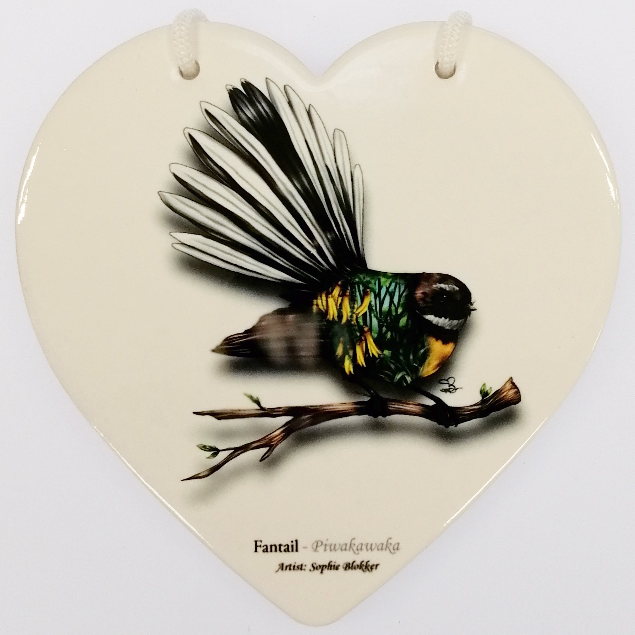 Sophie Blokker - Fantail Ceramic Heart Wall Hanging