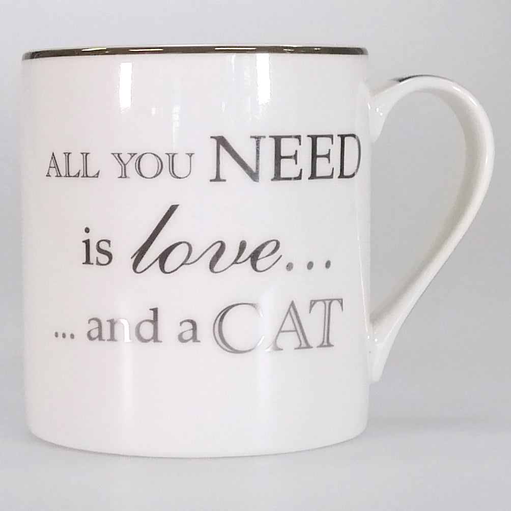 Fine China Mug - Love and a Cat