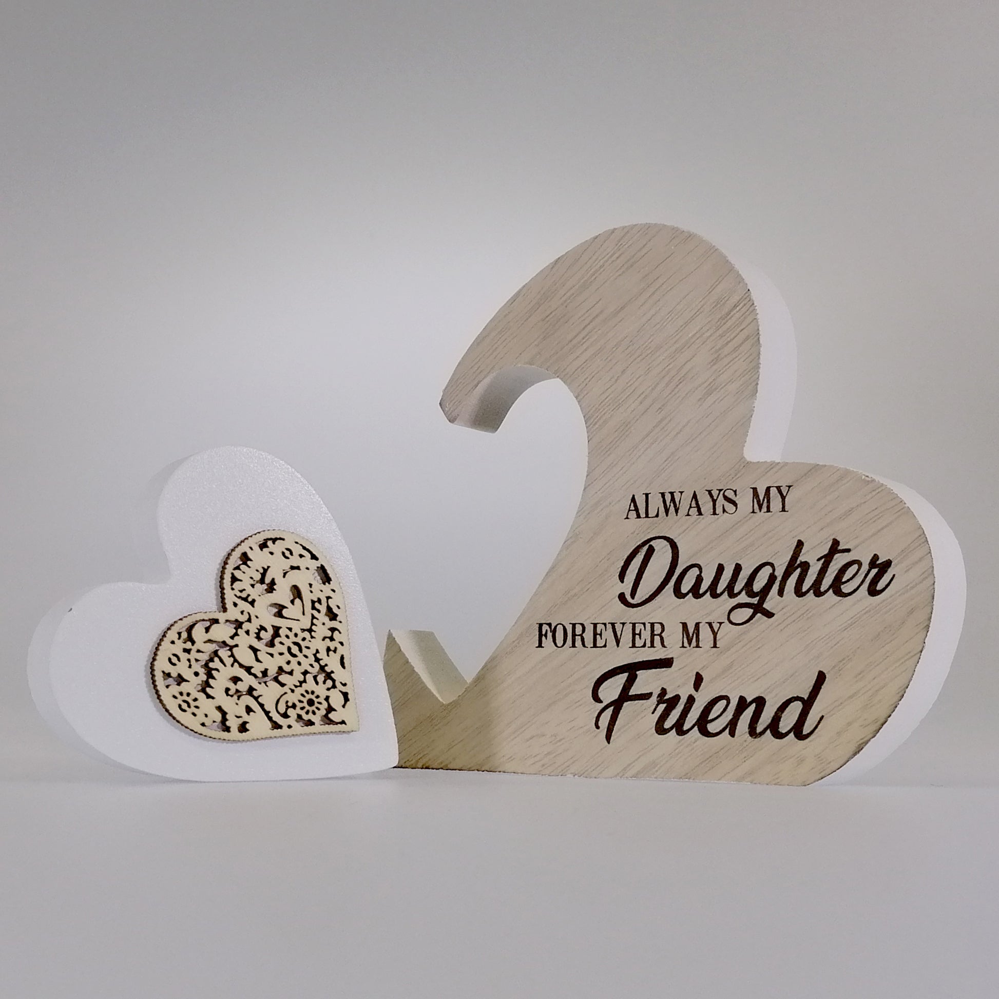 Daughter' Heart Plaque - Small - 2 Piece