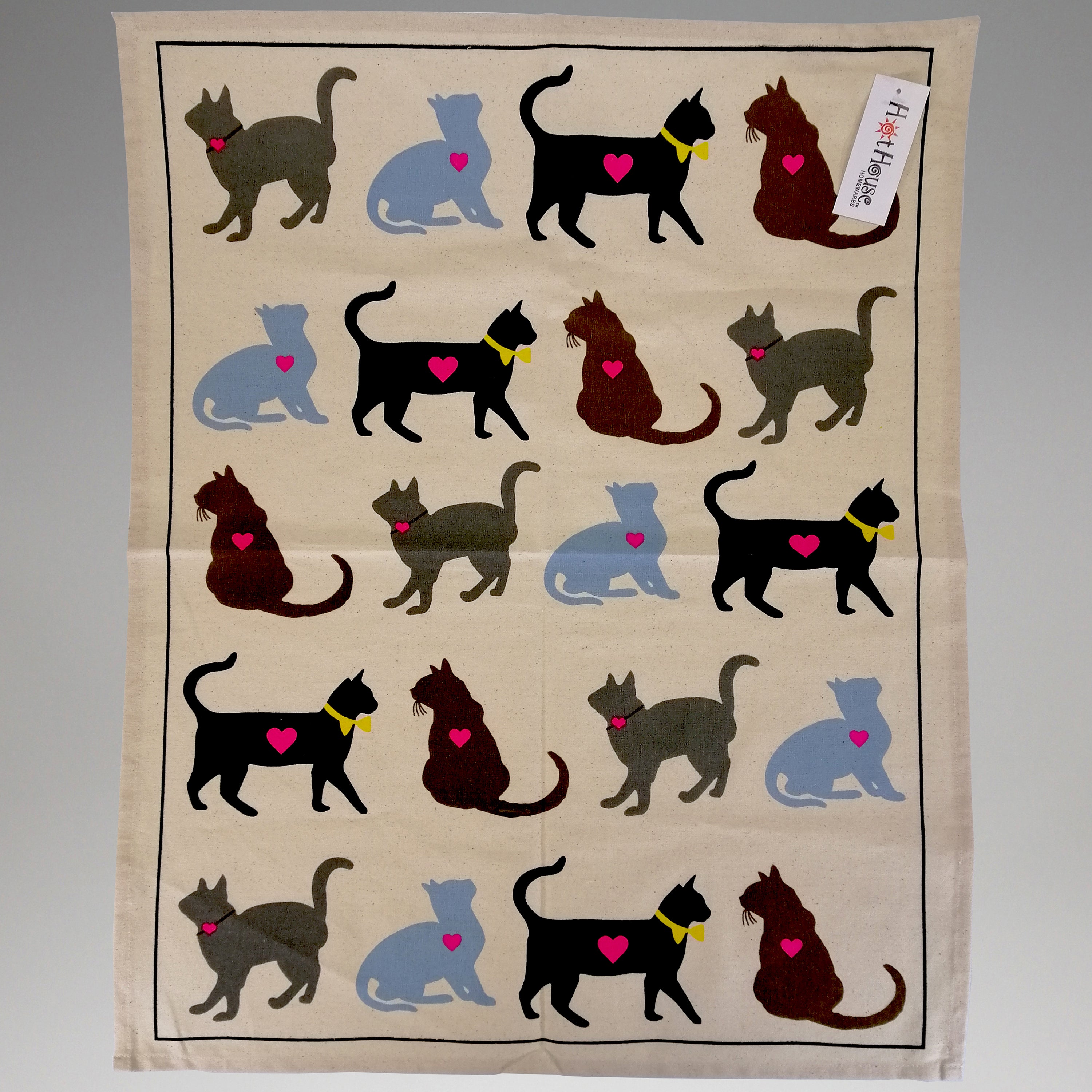 Tea Towel - 'Luv Cats'